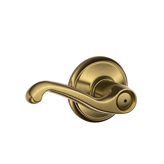 Schlage Flair Antique Brass Interior Bed/Bath Privacy Door Handle