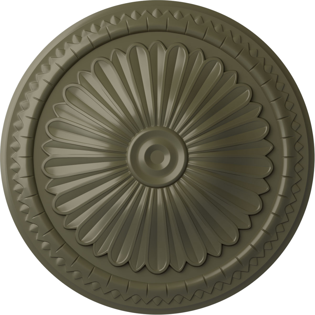 Ekena Millwork CM14AXPTF Alexa 15-in W x 15-in L Painted Turtle Polyurethane Whole Ceiling Medallion