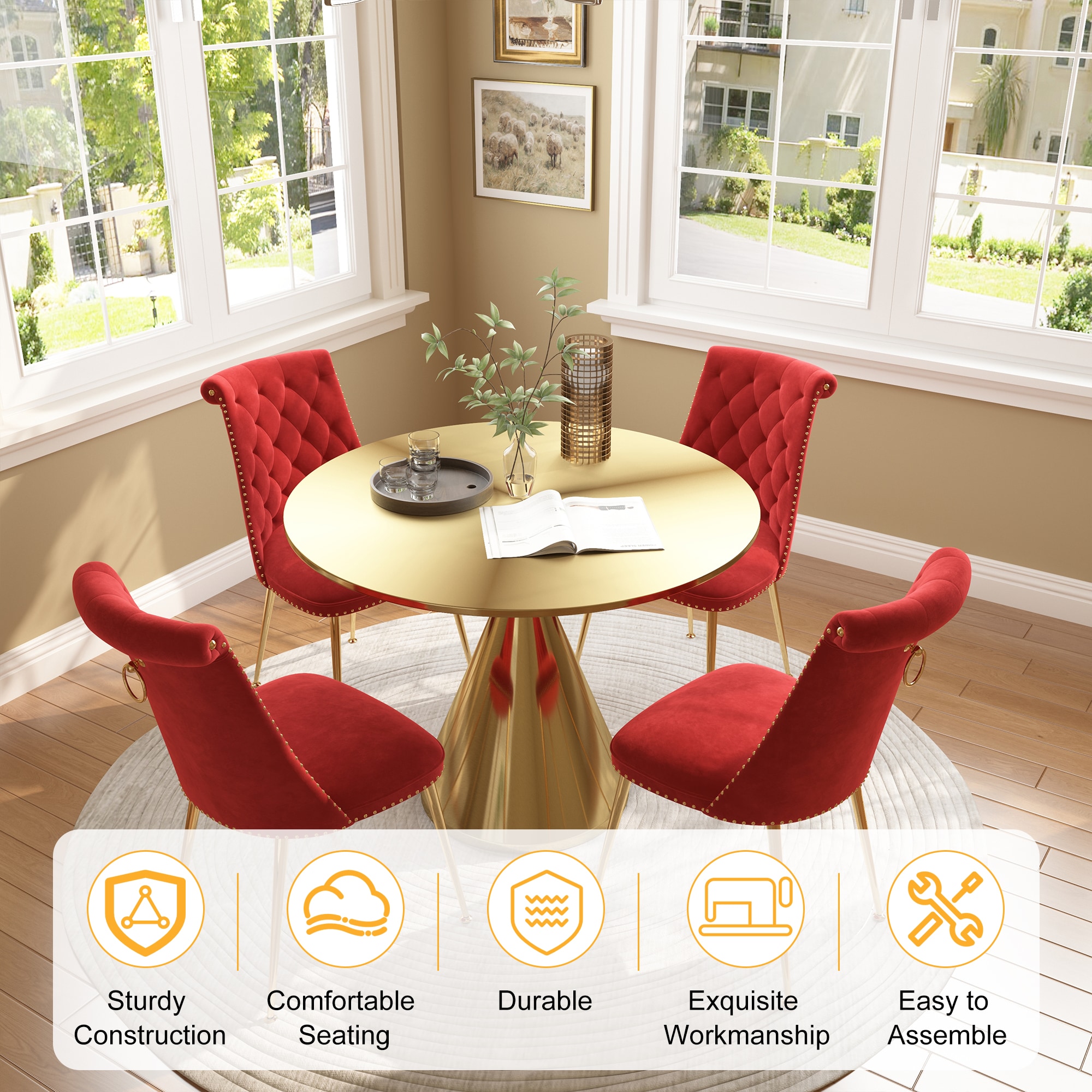 Clihome CL-RBT1-BBG703RD Dining-Sets - View #7