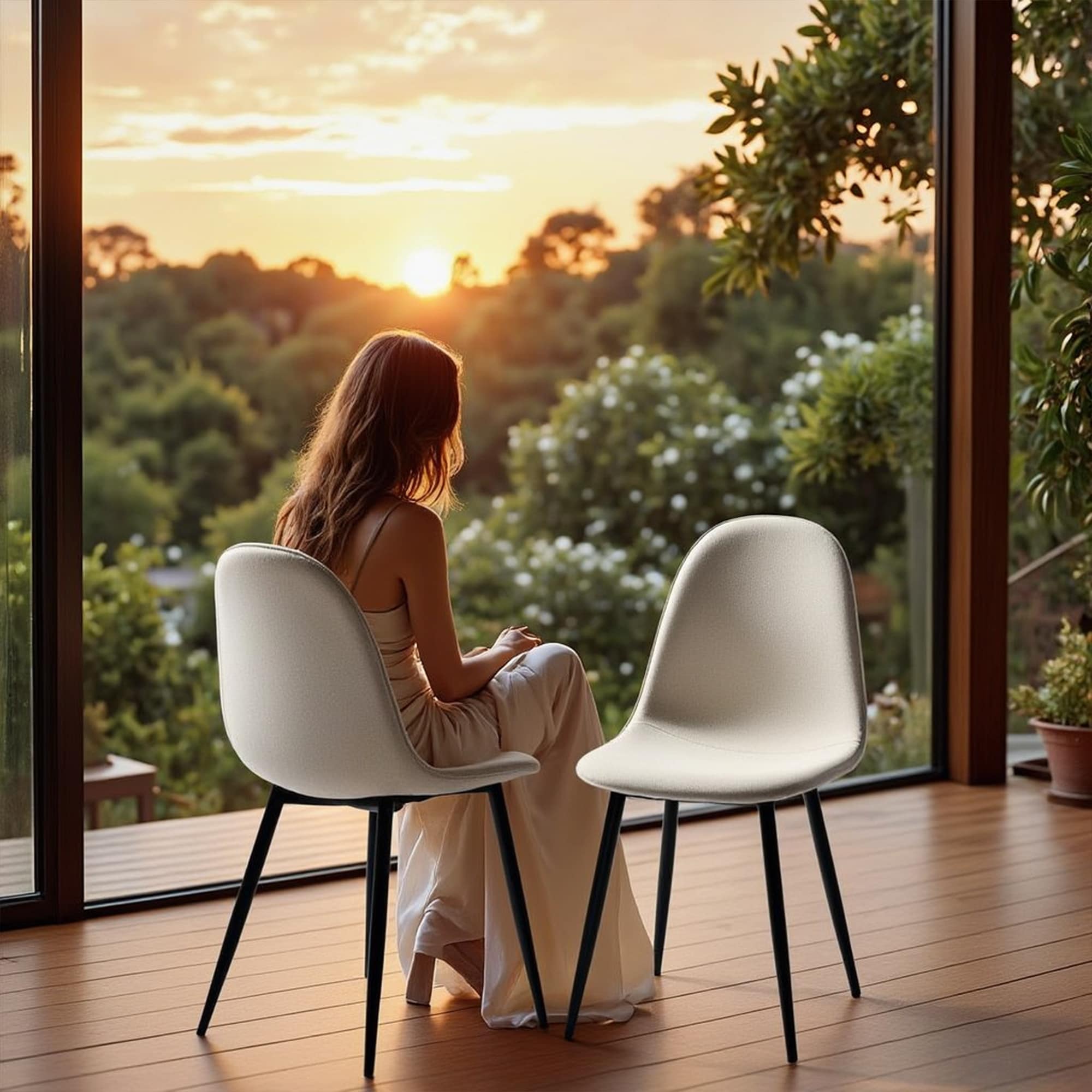 Homy Casa CHARLTON BEIGE Dining-Chairs - View #5