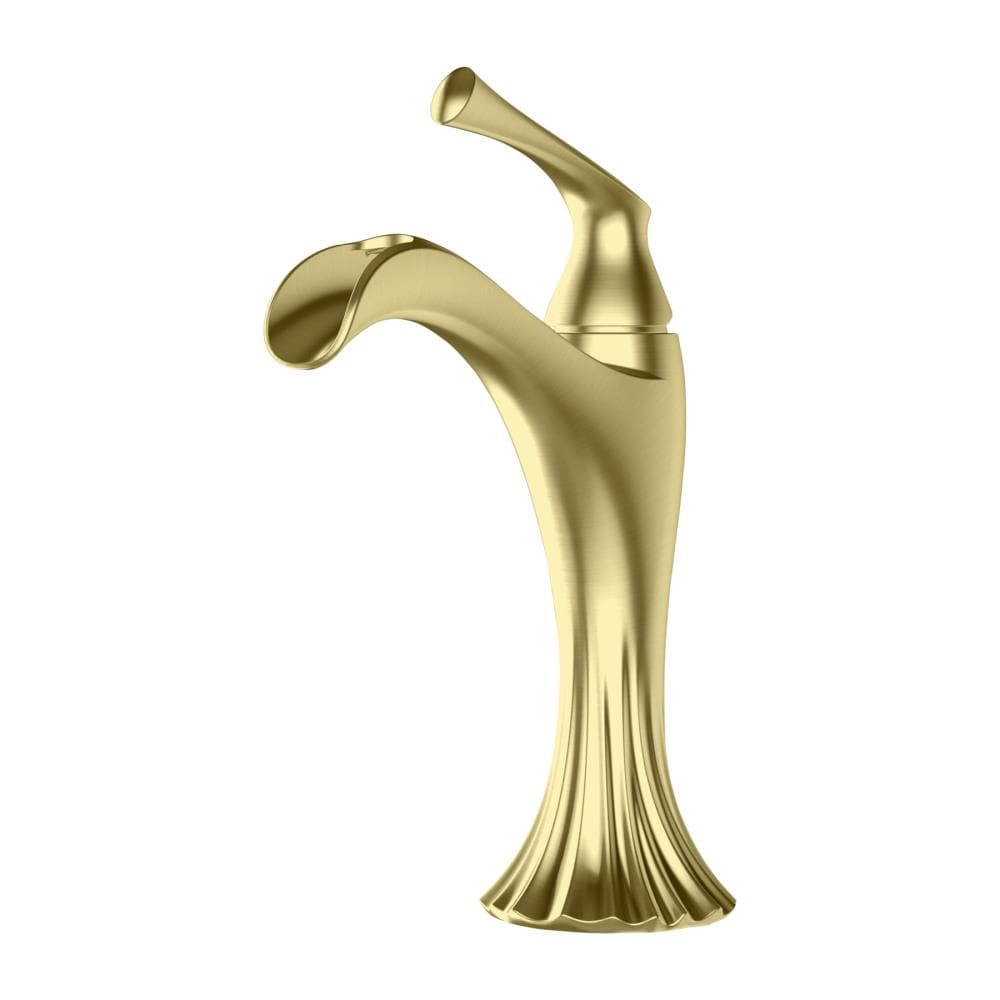 Pfister Rhen Brushed Gold Single Hole 1 Handle Watersense Bathroom Sink Faucet With Drain At