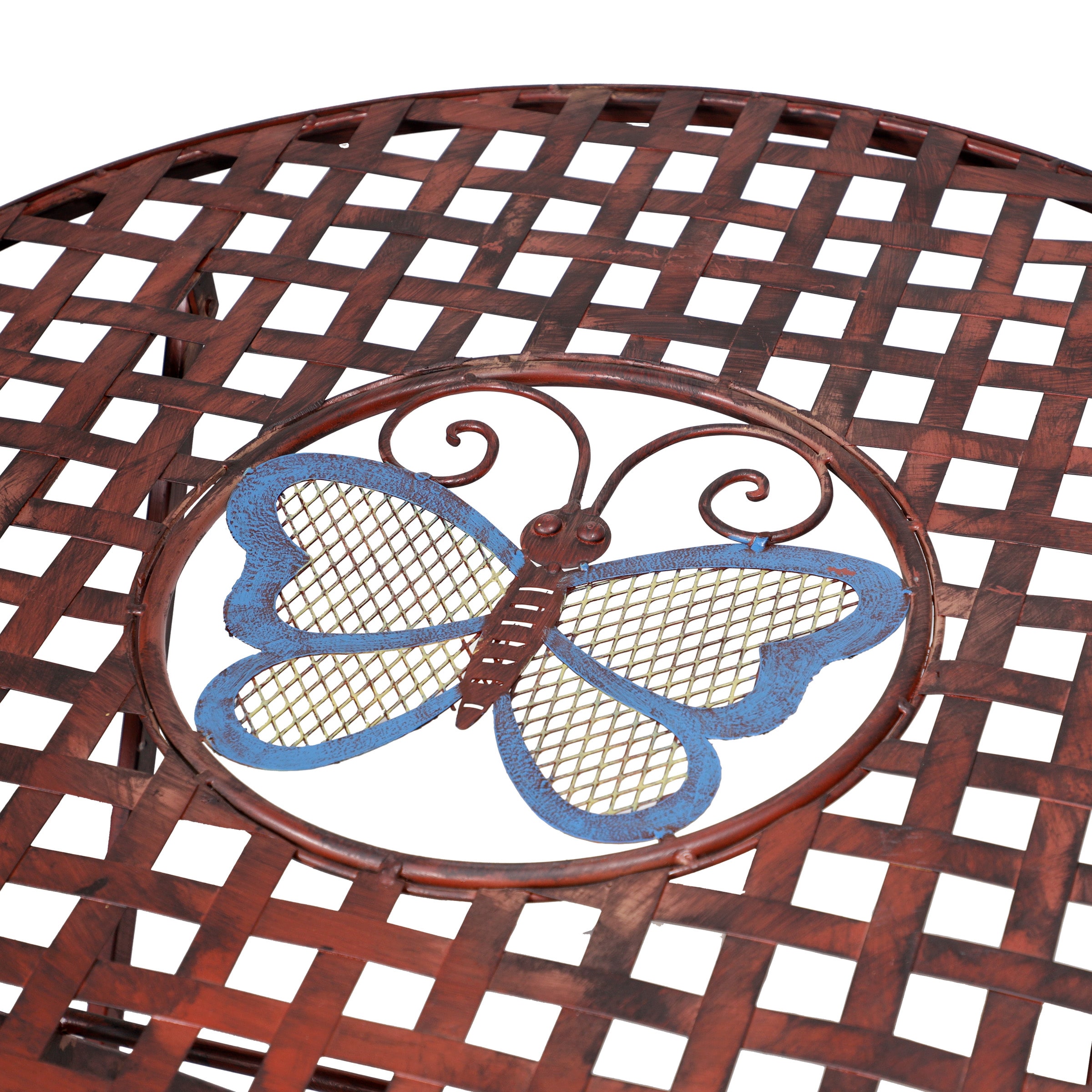 Bronze Butterfly Design 3-Piece Folding Bistro Set