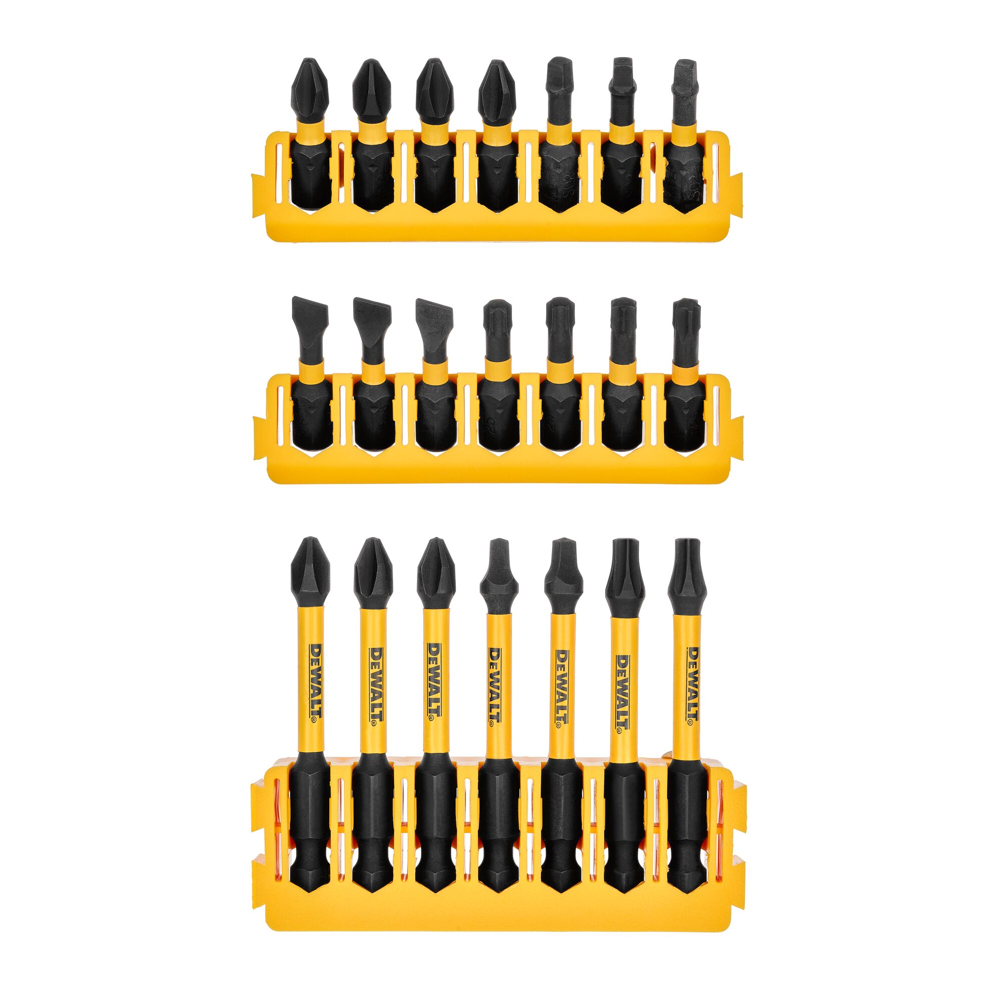 DEWALT BYTC Flex Torq #2 Phillips/#8 Slotted Screwdriver Bit Set (21-Piece)  in the Screwdriver Bits department at