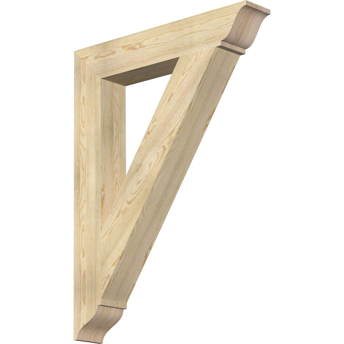 Ekena Millwork BKT06X36X48TRA01RDF Traditional traditional rough sawn 6-in x 36-in x 48-in Douglas fir Brown Wood Standard bracket