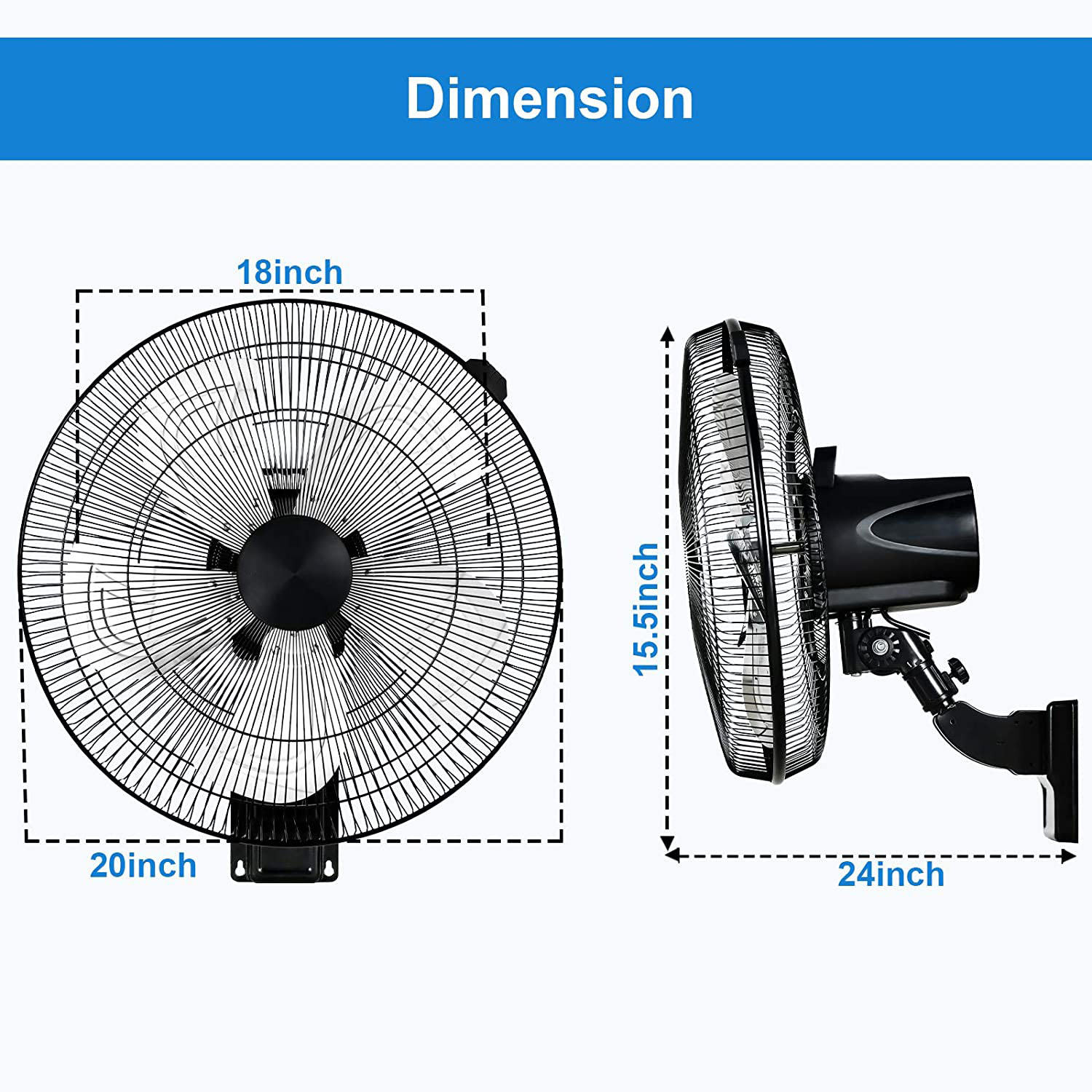 GZMR GZ-DHF42932 Wall-Mounted-Fans - View #3