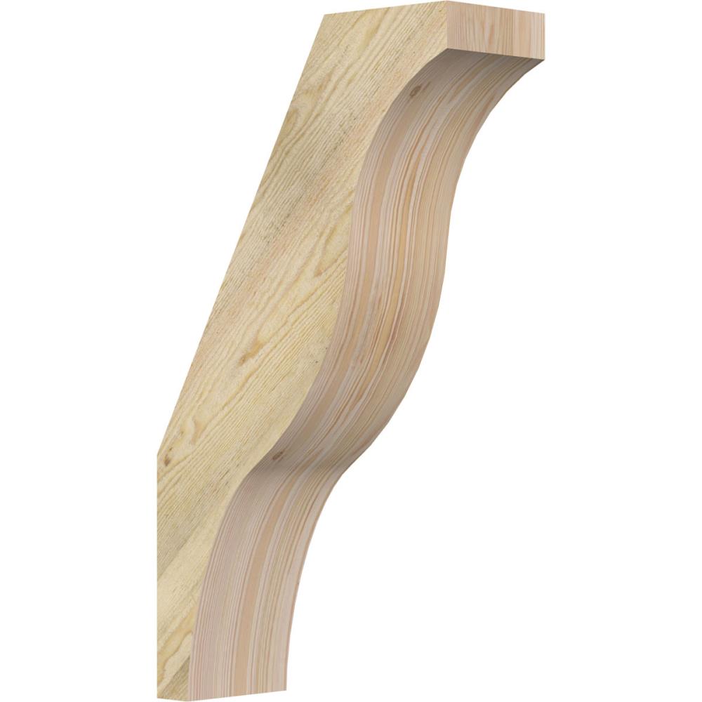 Ekena Millwork BRC06X16X28FST00RDF 6-in x 16-in x 28-in Douglas Fir Unfinished Wood Funston Rough Sawn Knee Brace