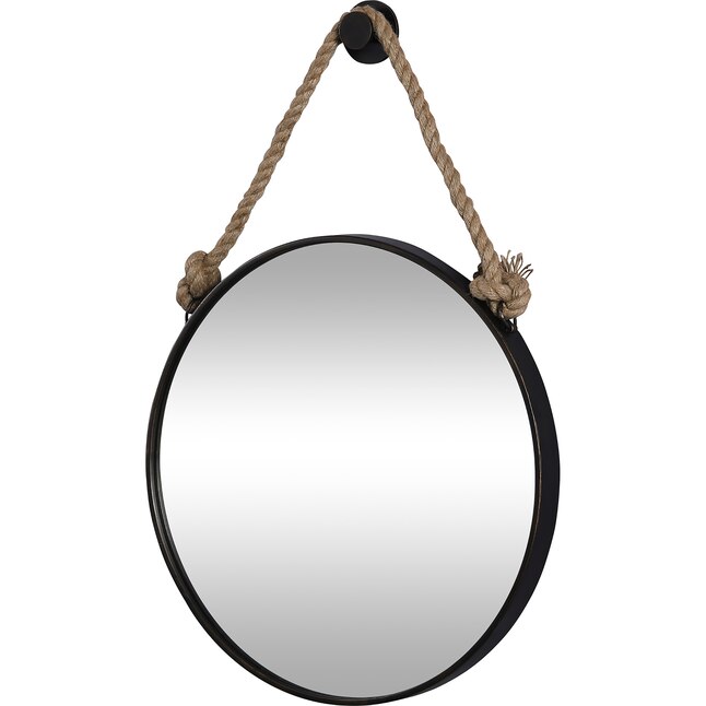 Firstime 22 In W X 33 5 H Round Oil, Brushed Bronze Circle Mirror