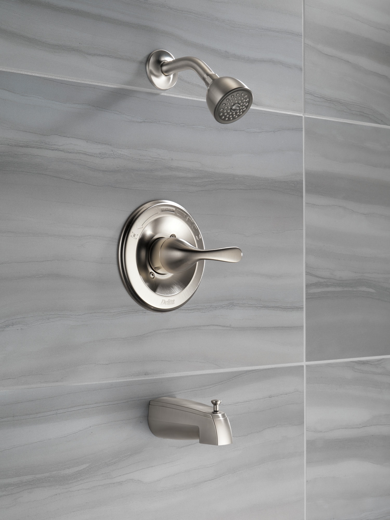 Contemporary Stainless Steel Single-Function Shower Faucet Set