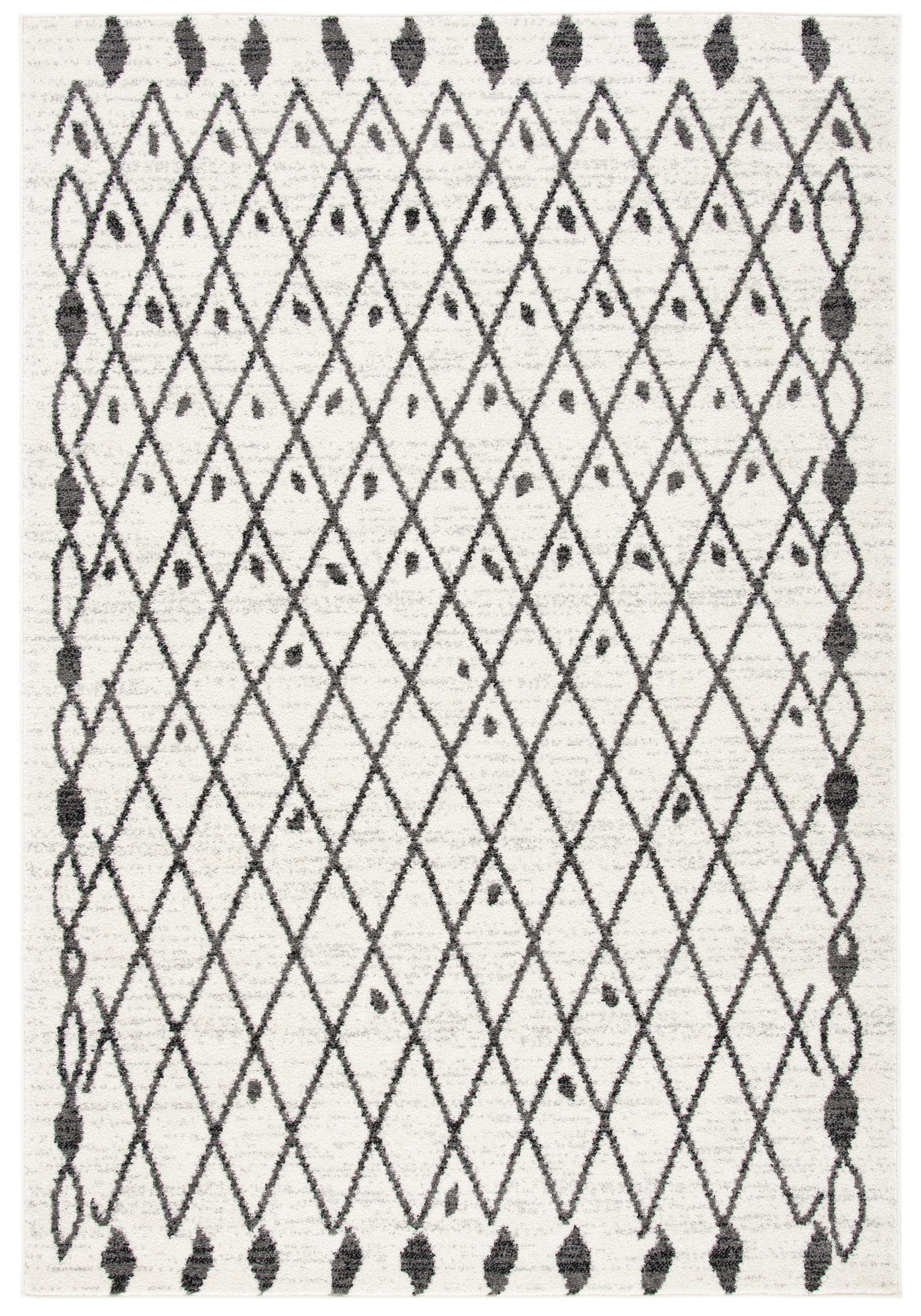 Black Abstract 8' x 10' Reversible Synthetic Area Rug