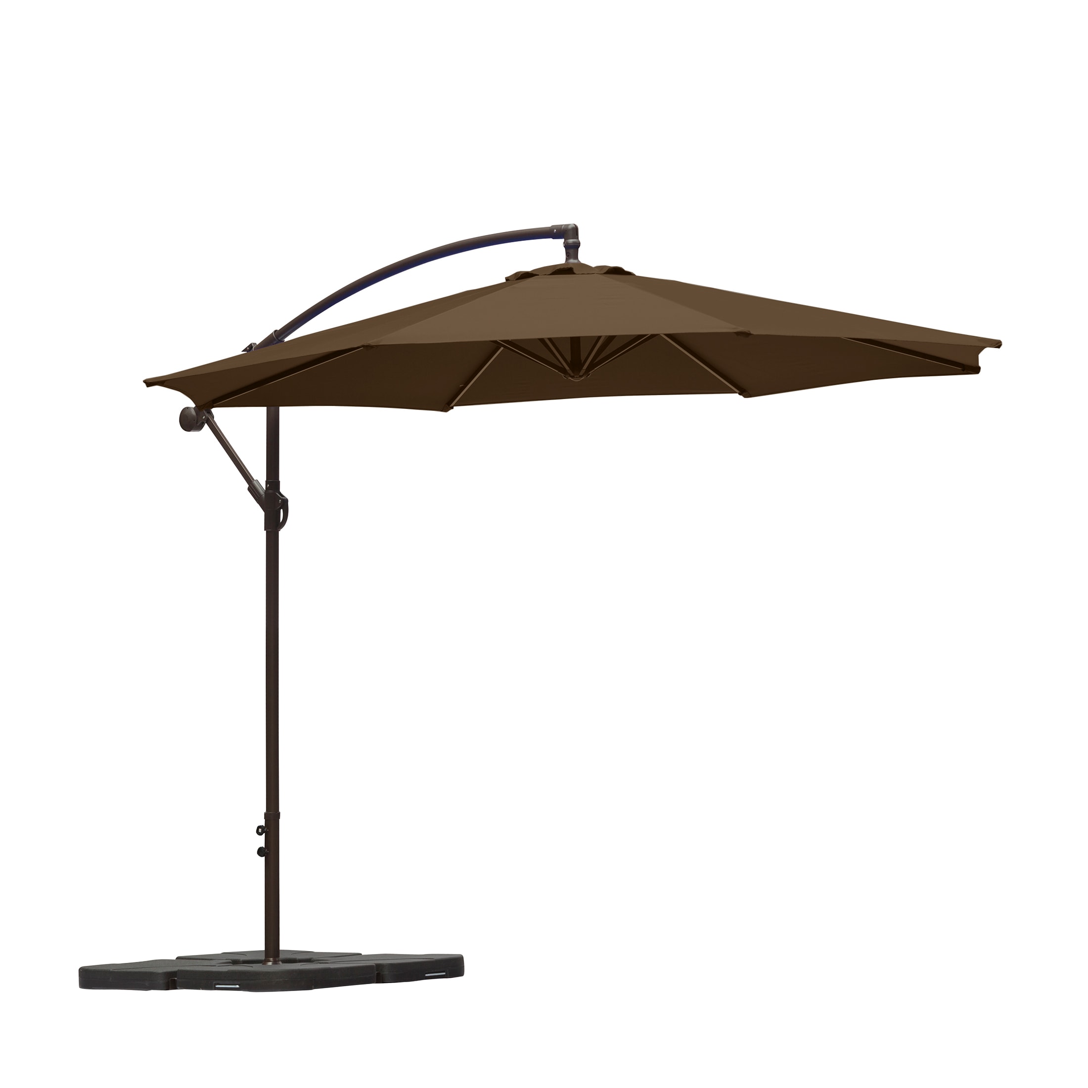 Westin Furniture 9804211-981 10-ft Steel Brown No-tilt Cantilever Patio Umbrella with Base