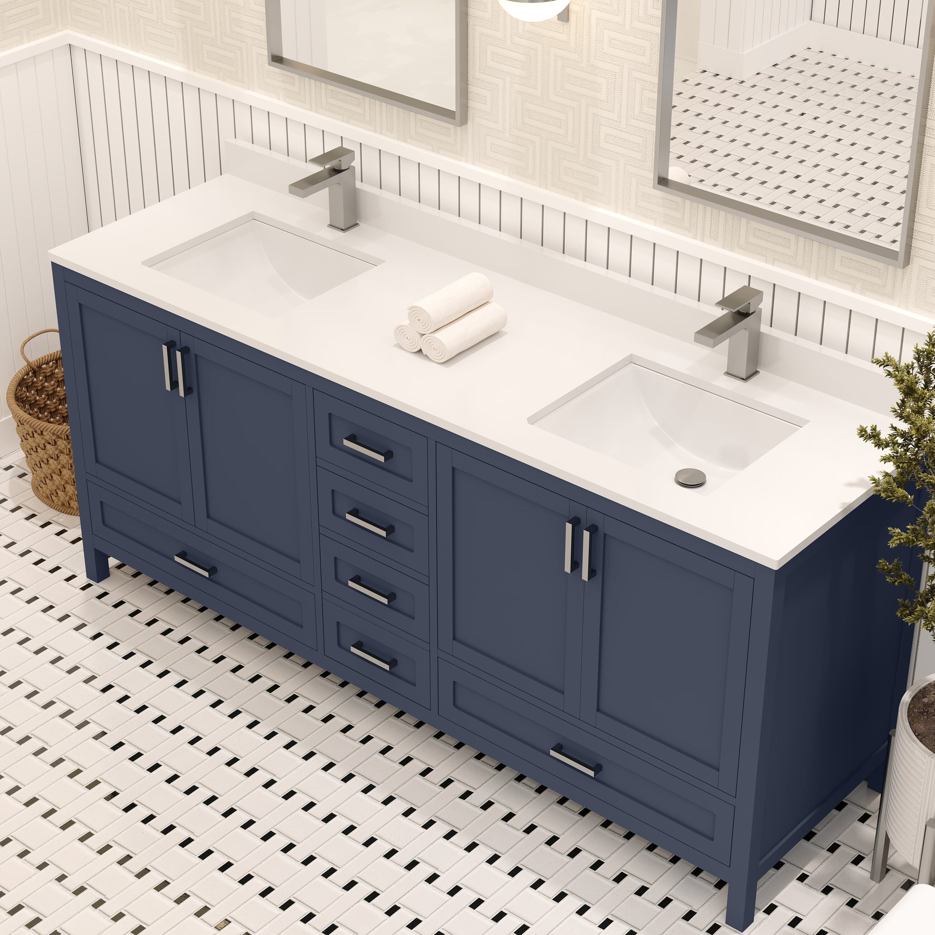 Ayna Decors AVR72NB3022 Bath-Vanity-Combo - View #3