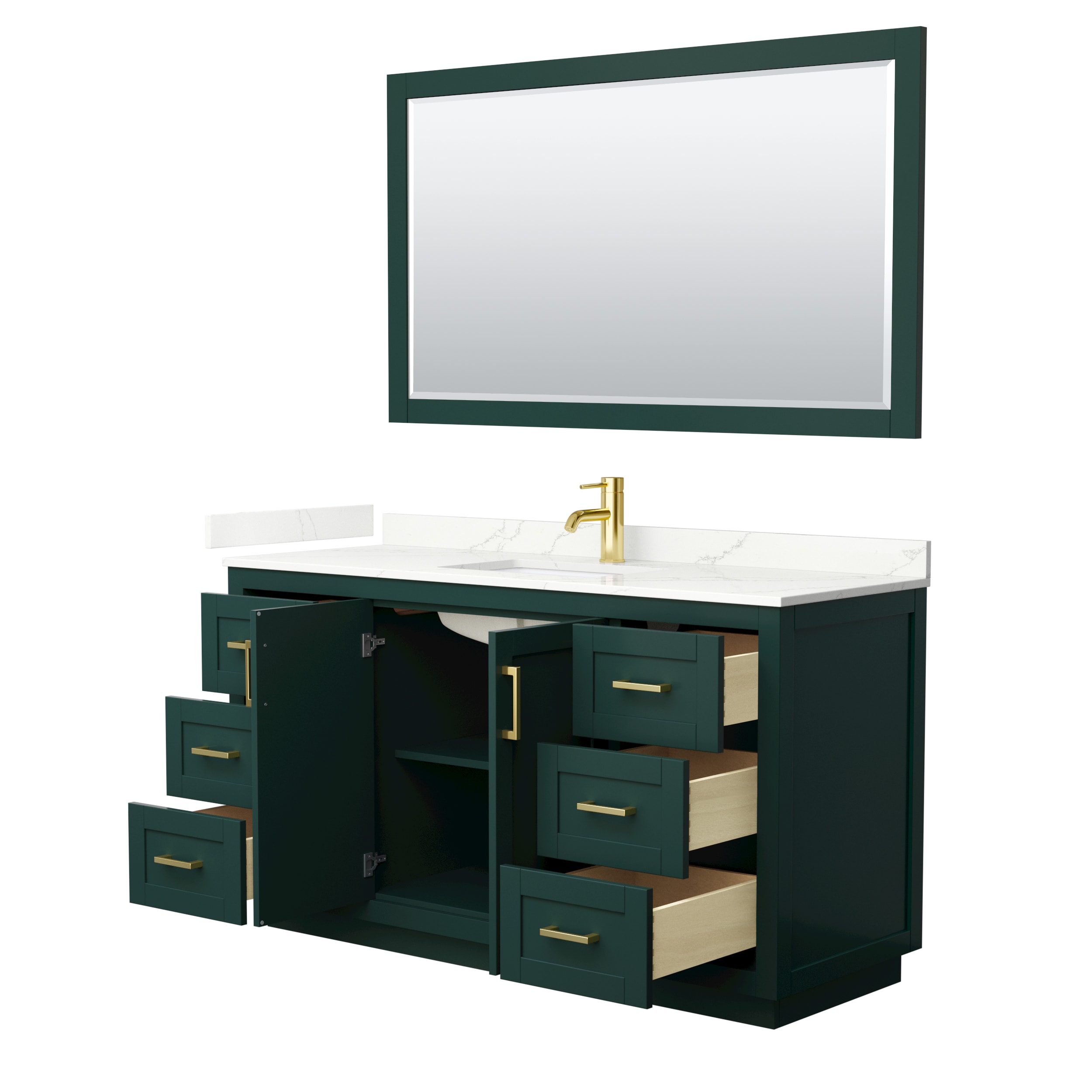 Wyndham Collection WCF292960SGDGTUNSM58 Bath-Vanity-Combo - View #3