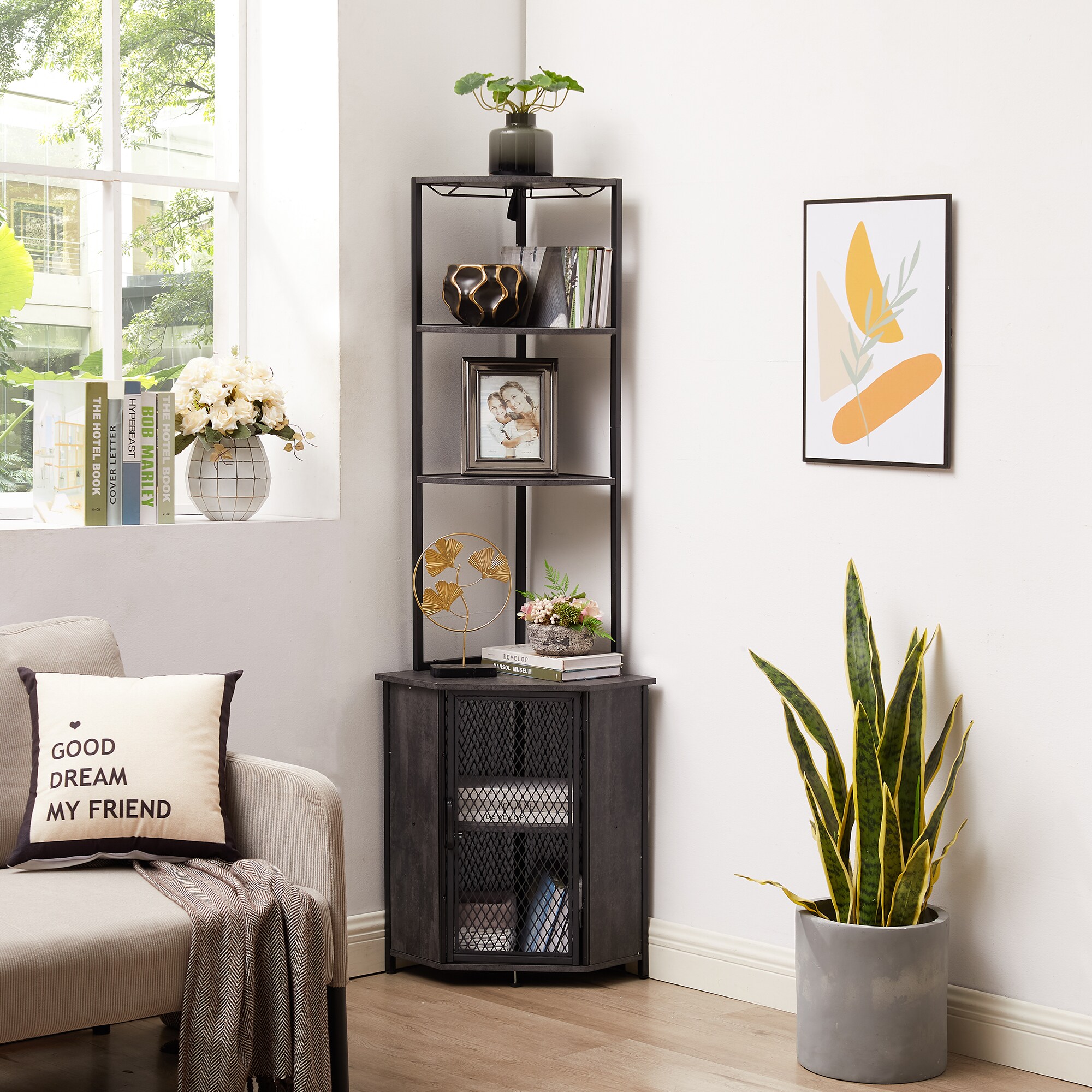 Vecelo LOE-XF-CS04-CGY bookcases - View #5