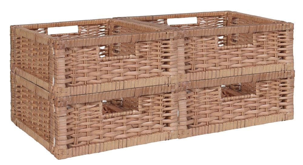 Niche HBTOTE064PKWNT 2-Pack Cubo (12-in W x 5.5-in H x 12-in D) Natural Fabric Collapsible Stackable Bin