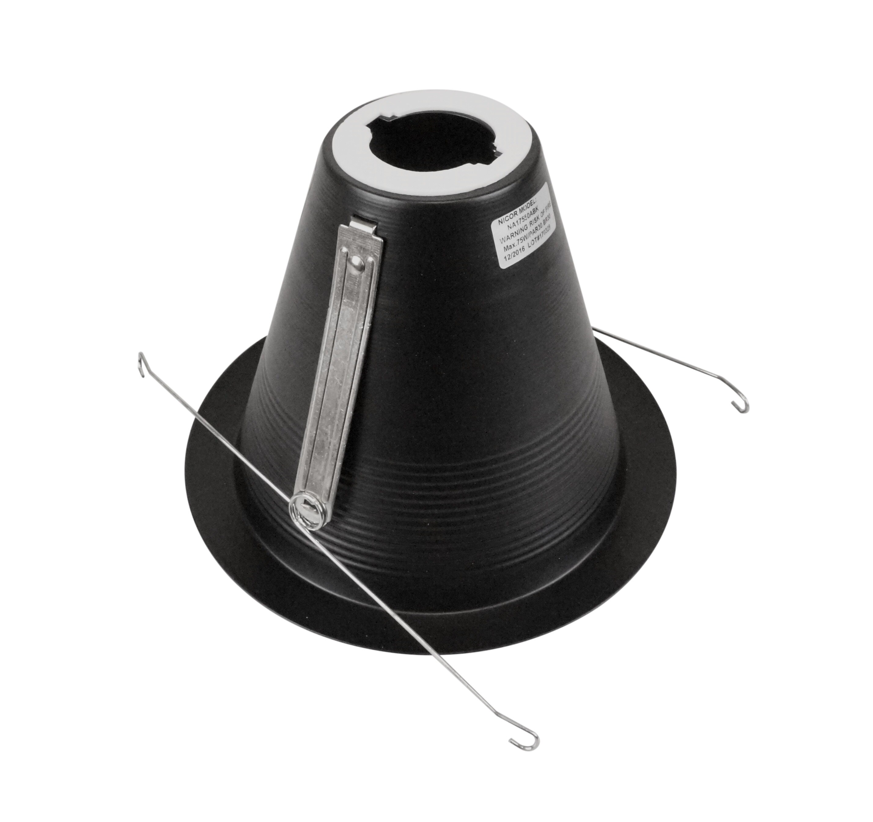RAB LED Trim MOD 6 Inch Square 50 Degree 4000K 80 CRI Black Cone Black Ring  (NDLED6SD-50N-B-B)