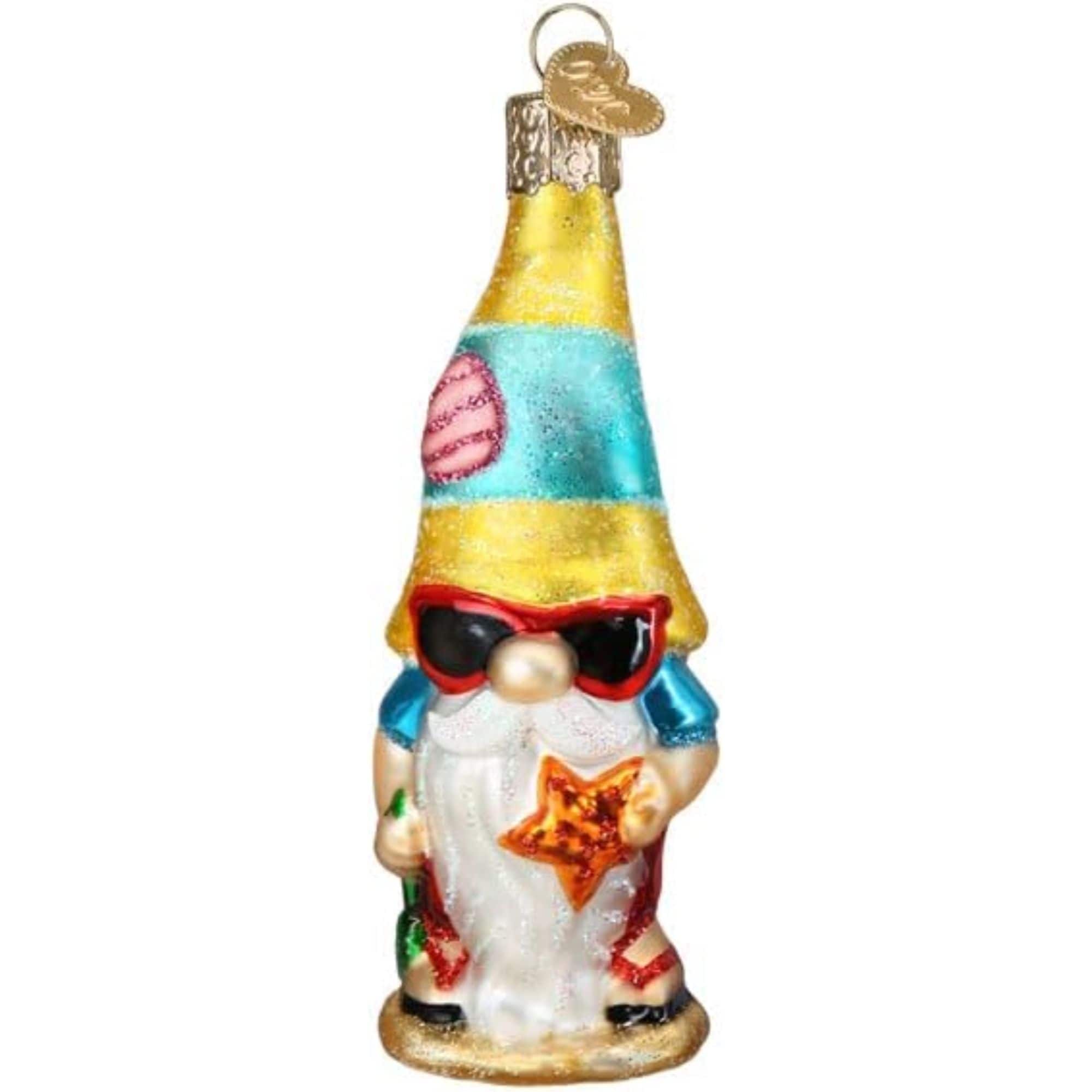 Old World Christmas 729343242358 Blown Glass Ornament for Christmas Tree - Seaside Gnome