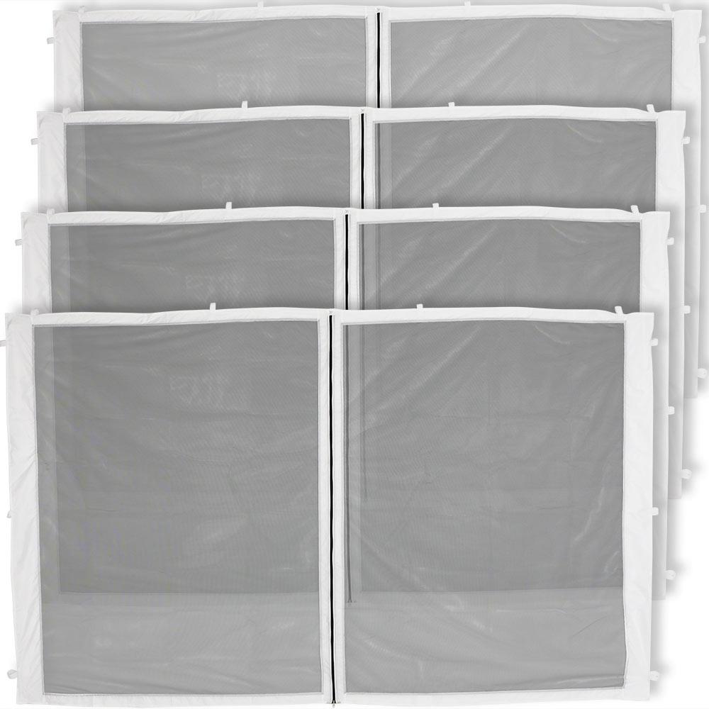 Sunnydaze Decor XLP-334-4PACK Zippered Mesh Sidewall Kit for 12x12 Straight-Leg Canopy Tent 4-Panels All Zippered Entries