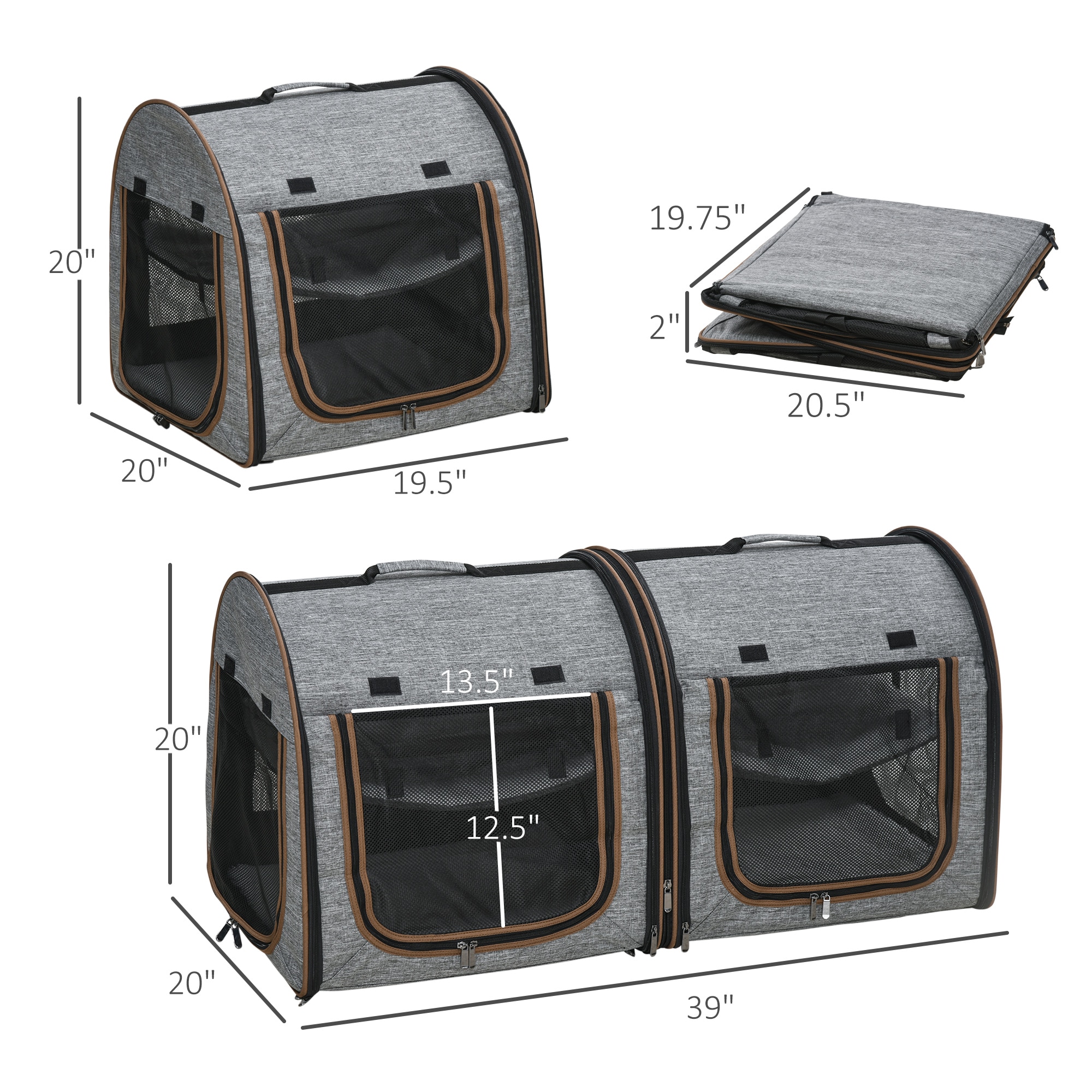 PawHut D00-080V02 Pet-Carriers - View #3