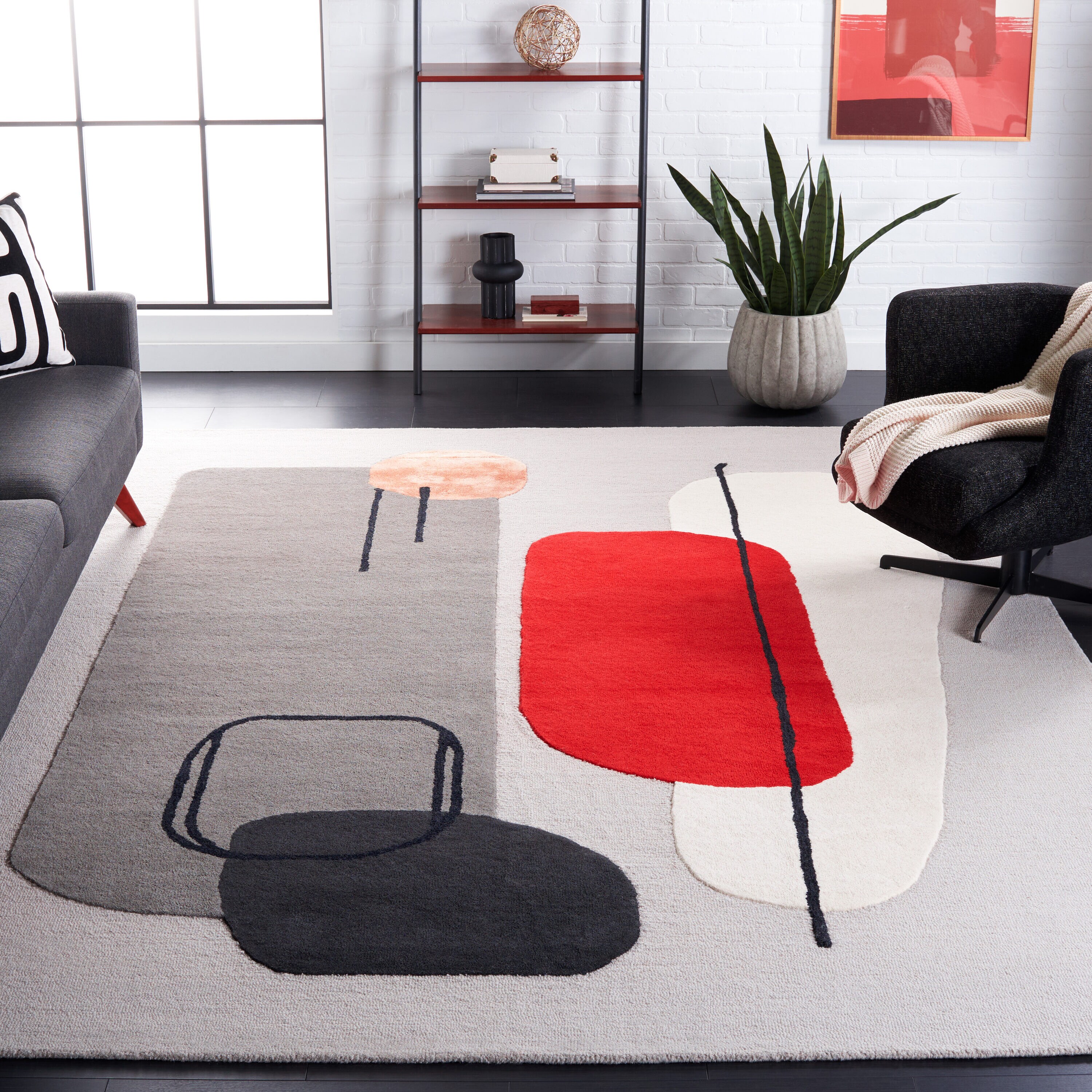 Rodeo Drive 401G Grey Silver 8 x 10 Rectangular Area rug