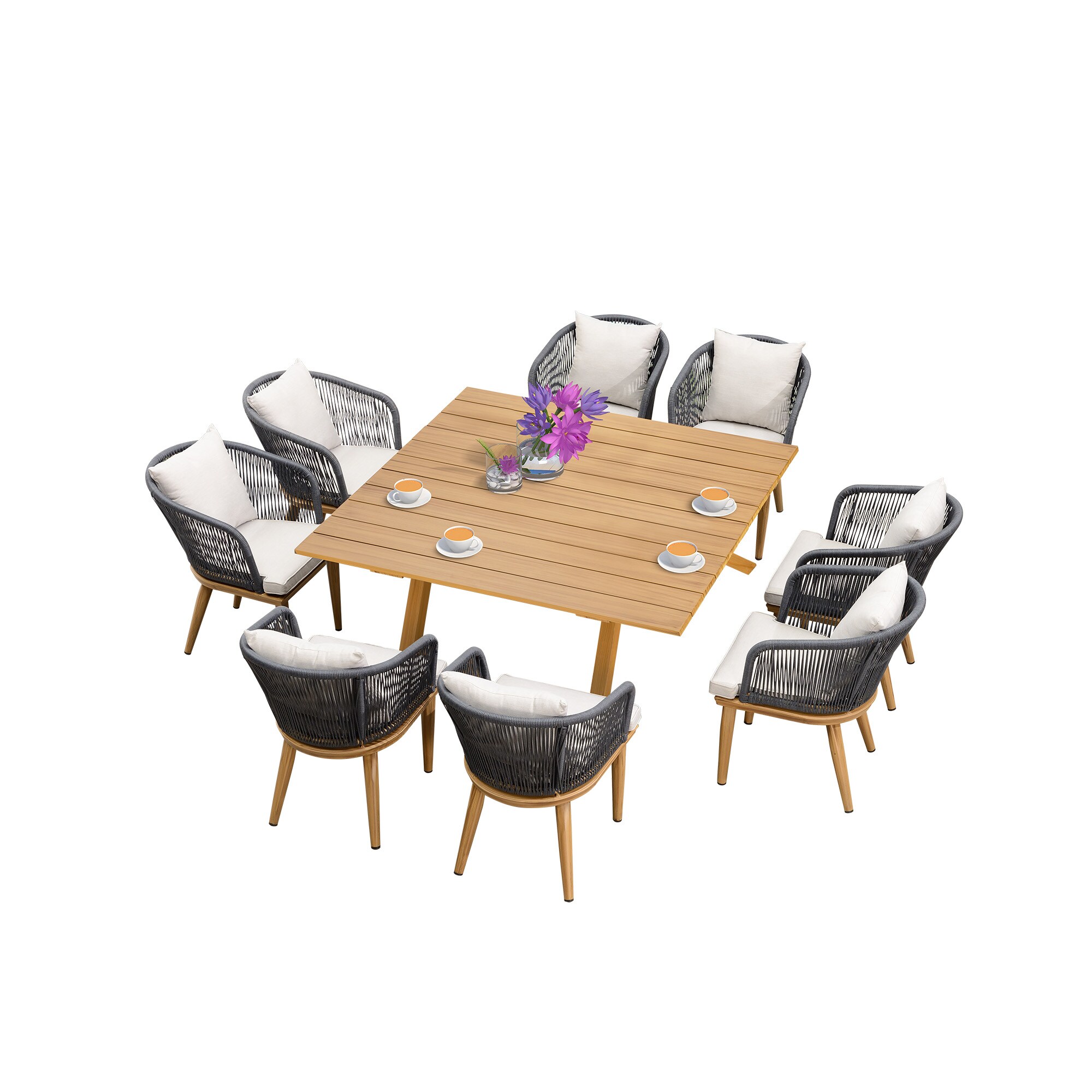 PURPLE LEAF LS06-DSYM09-AW-155 Patio-Dining-Sets - View #11