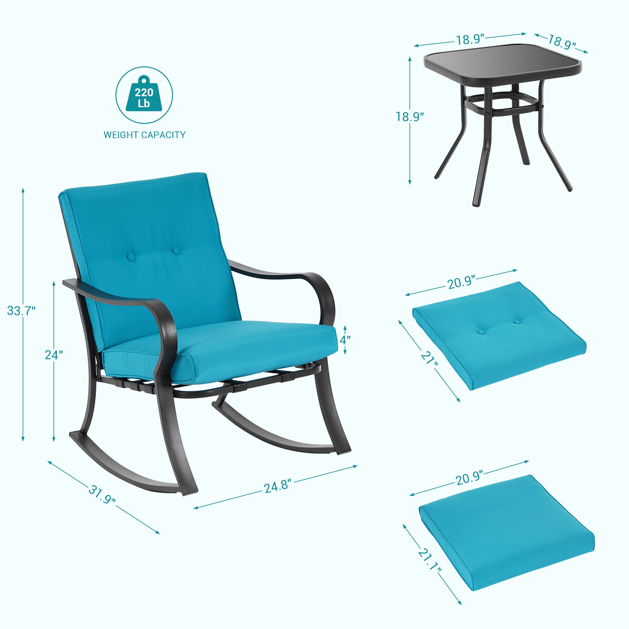 ACEGOSES LW-A17L Patio-Conversation-Sets - View #6
