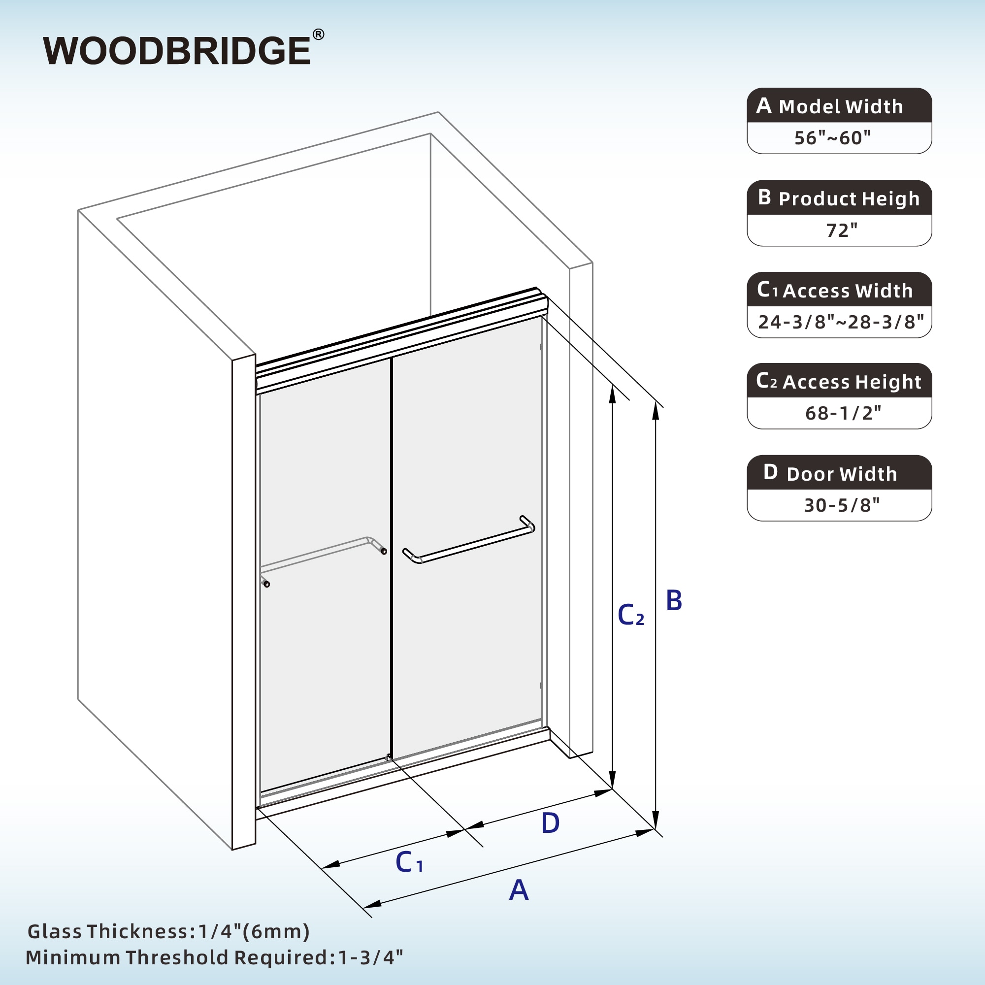 Woodbridge LS679 Shower-Doors - View #6