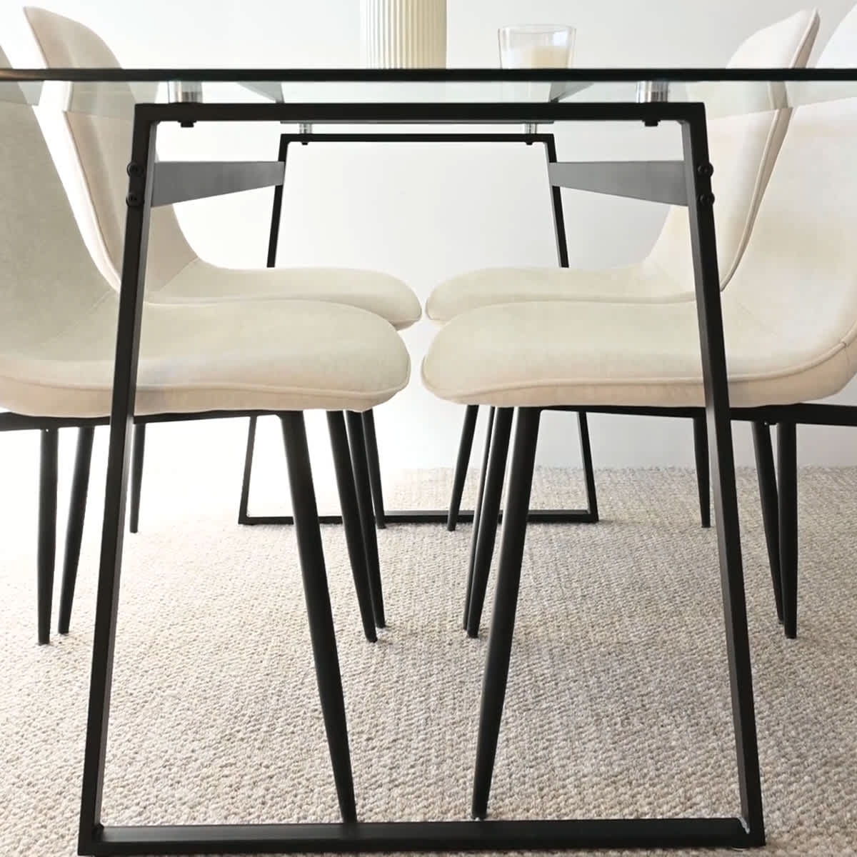 Maison Boucle MONA-BK+OSLO-BEIGE4 Dining-Sets - View #7