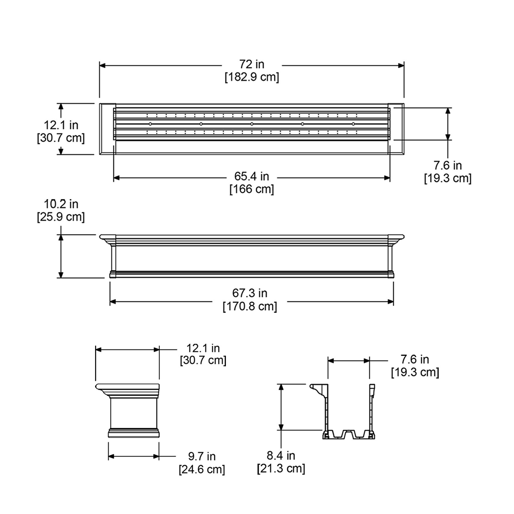 Mayne 4826-W Planter-Window-Box - View #7