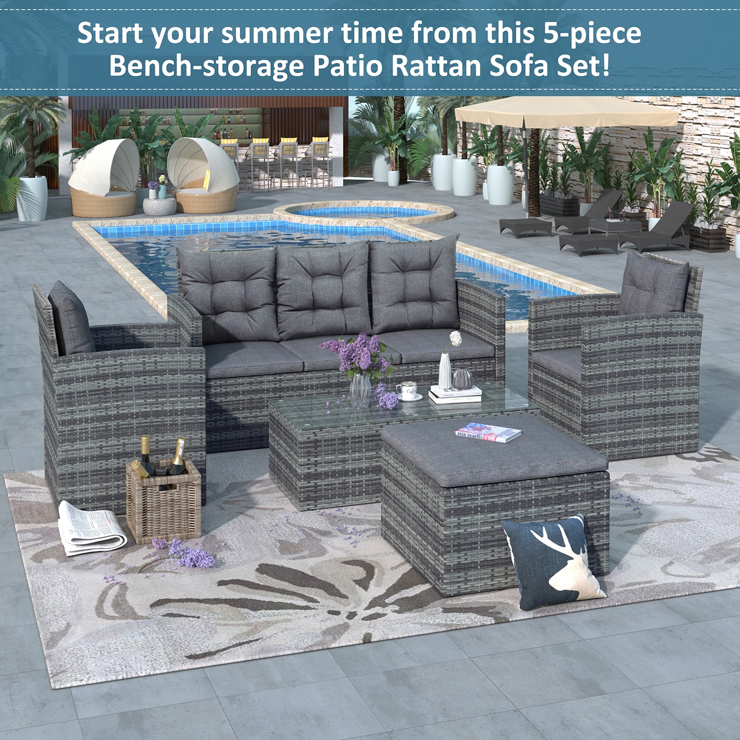 SINOFURN SYA380086GY Patio-Conversation-Sets - View #20