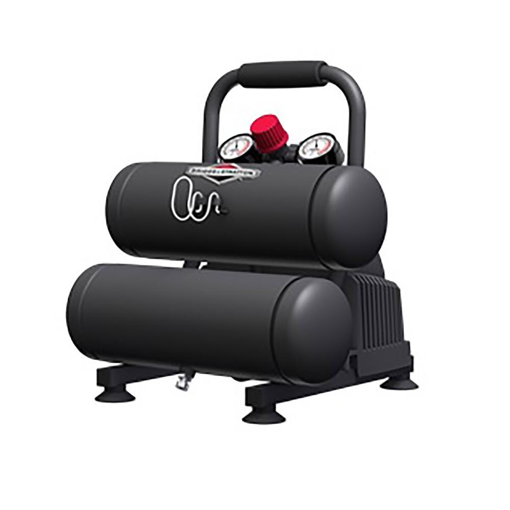 Briggs & Stratton ACHR144275 Briggs and Stratton 1001663 100 0.3 -HP 2 gal Twin Stack Portable Air Compressor, Black