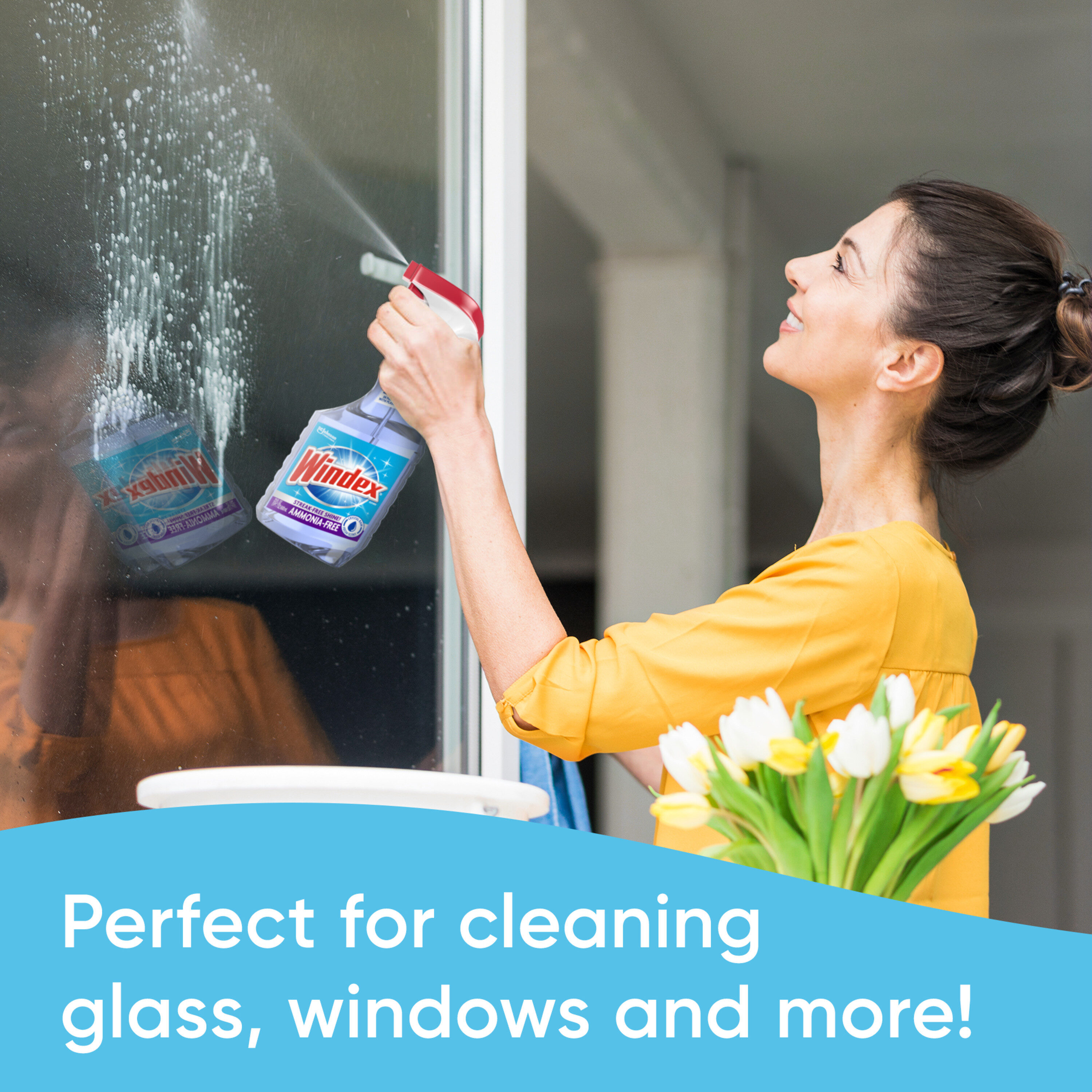 Windex Ammonia-Free Crystal Rain Fresh Scent Glass Cleaner 23 fl oz, Glass  Cleaners