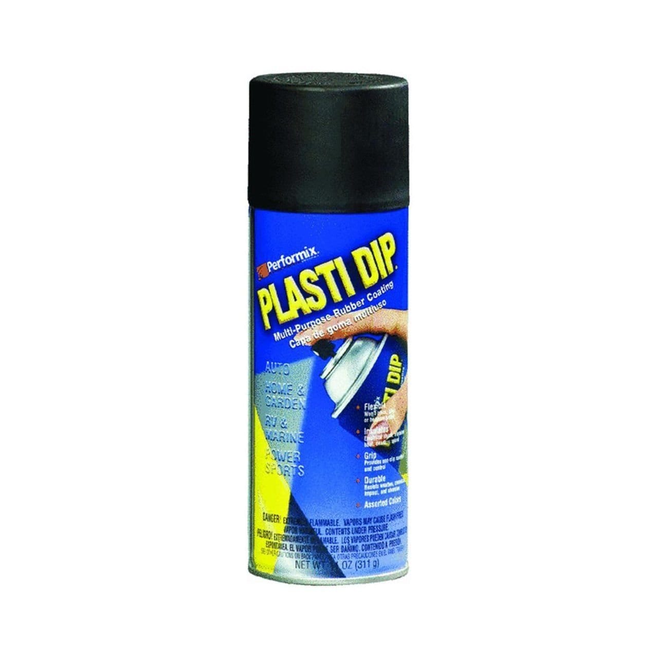 Plasti Dip  Black 11203 Multi-Purpose Coating Aerosol 11oz with 1 Cangun
