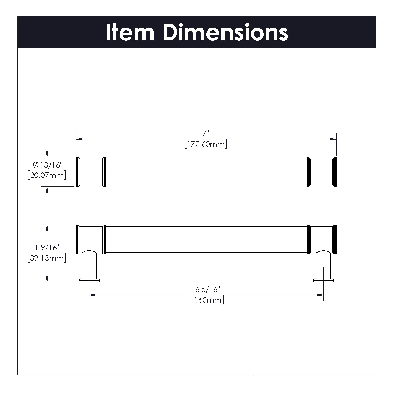 Hickory Hardware P3702-CABGB-10B Cabinet-Pulls - View #4