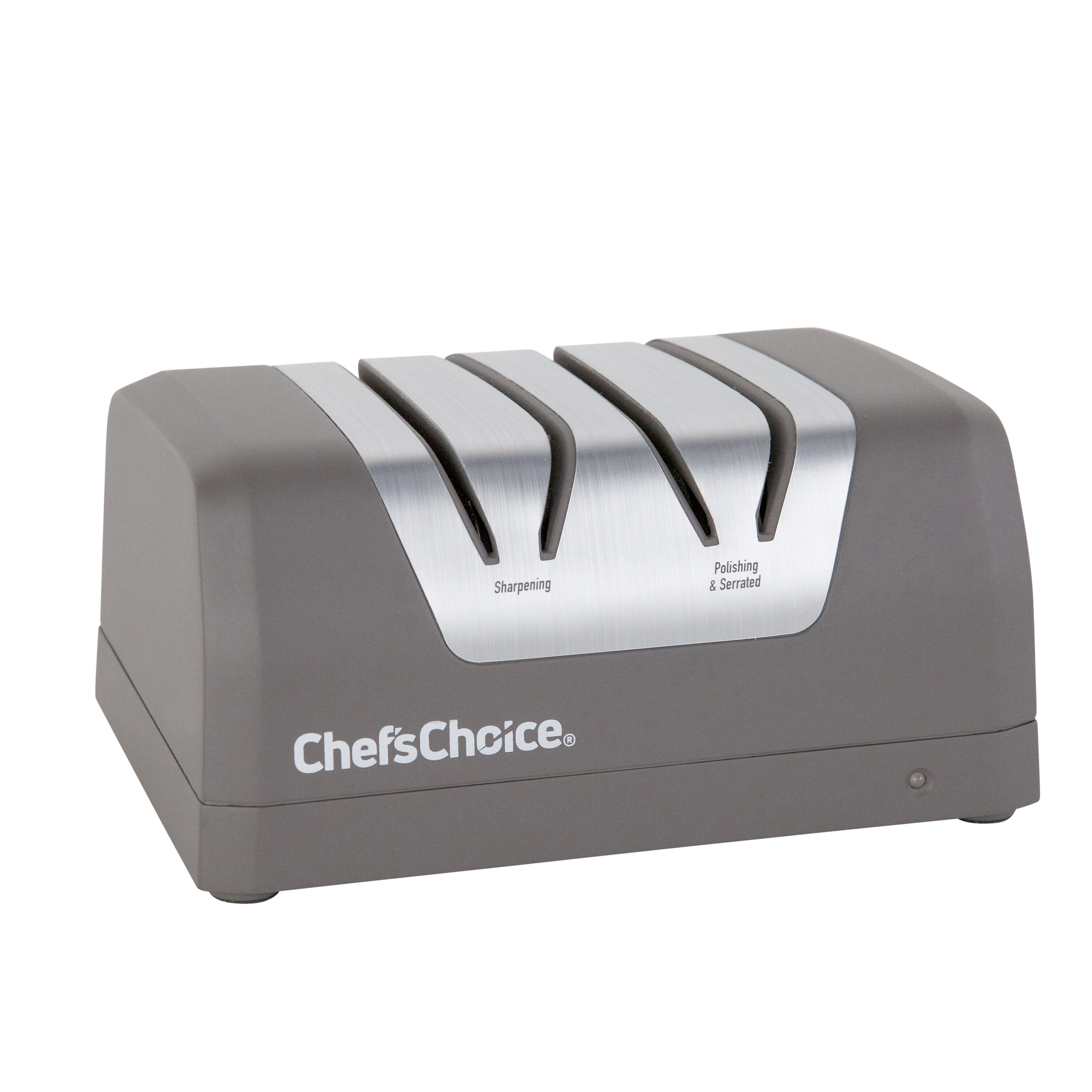 Chef'sChoice Rechargeable Two-Stage DC 220 Electric Knife Sharpener, in Slate Gray, Size: 100