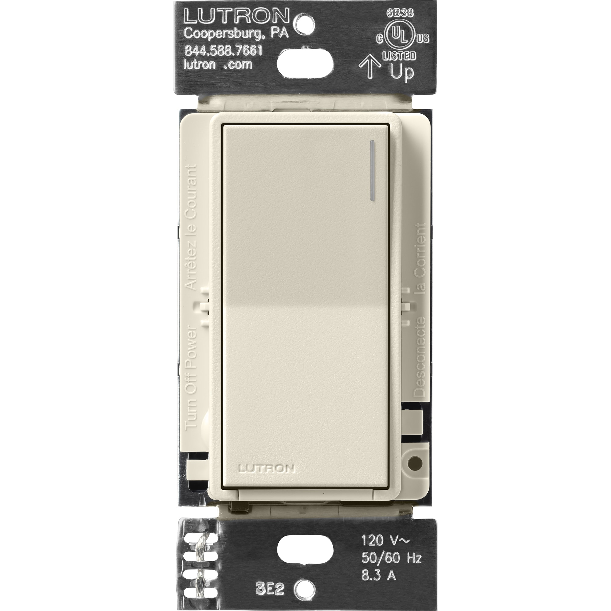 Lutron ST-RS-PM Sunnata 6-amp Multi-location Locator light Push button Companion Light Switch , Pumice