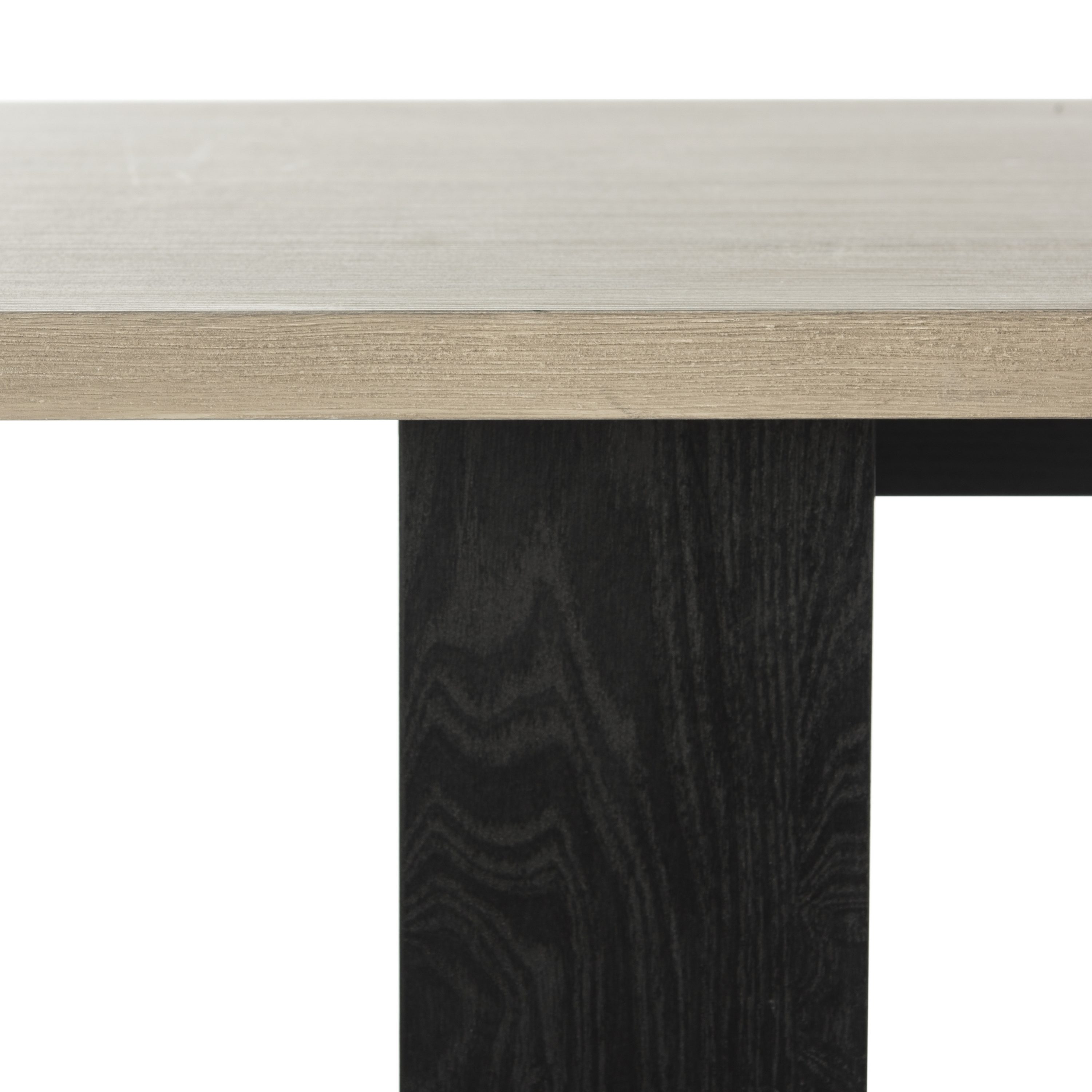 Park Avenue Inspired Light Grey Rectangular Wood Dining Table