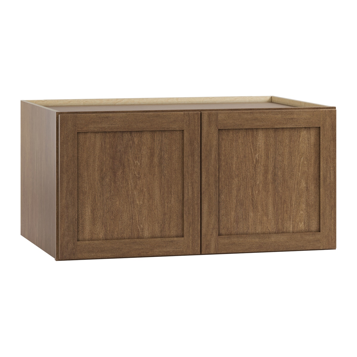 Whalen CLICK-IT LWSCLICK-61LW Sherwood Hills 36-in W x 18-in H x 24-in D Walnut Birch Wall Ready to assemble Plywood Cabinet (Raised Panel Shaker)