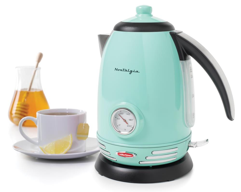 Haden Cotswold 1.7 Liter Stainless Steel Body Retro Electric Kettle, Sage  Green