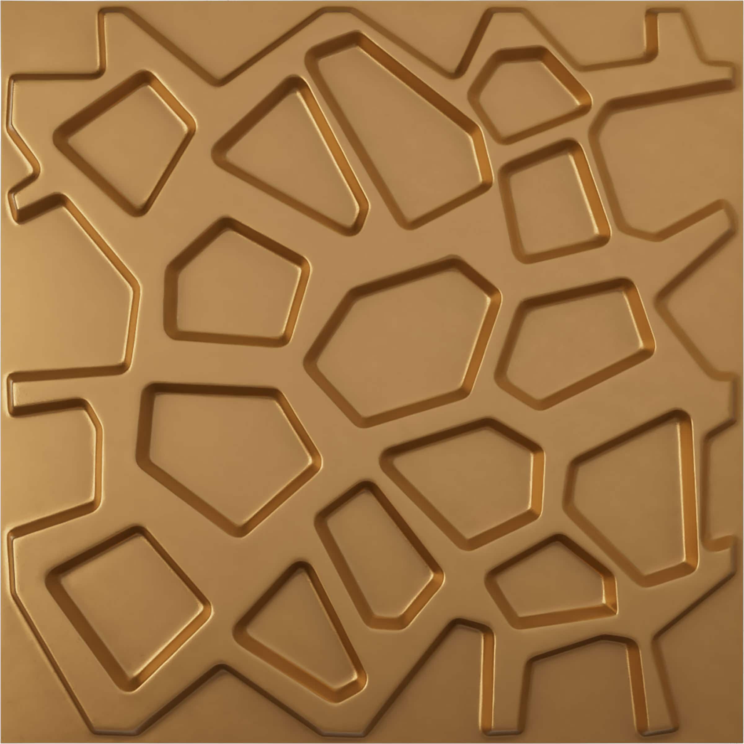 Ekena Millwork WP20X20DUBGL-CASE-12 19-5/8-in x 19-5/8-in Embossed Paintable/Stainable Gold PVC Wall Panel ( 12 -Pack, Covers 32.04 )