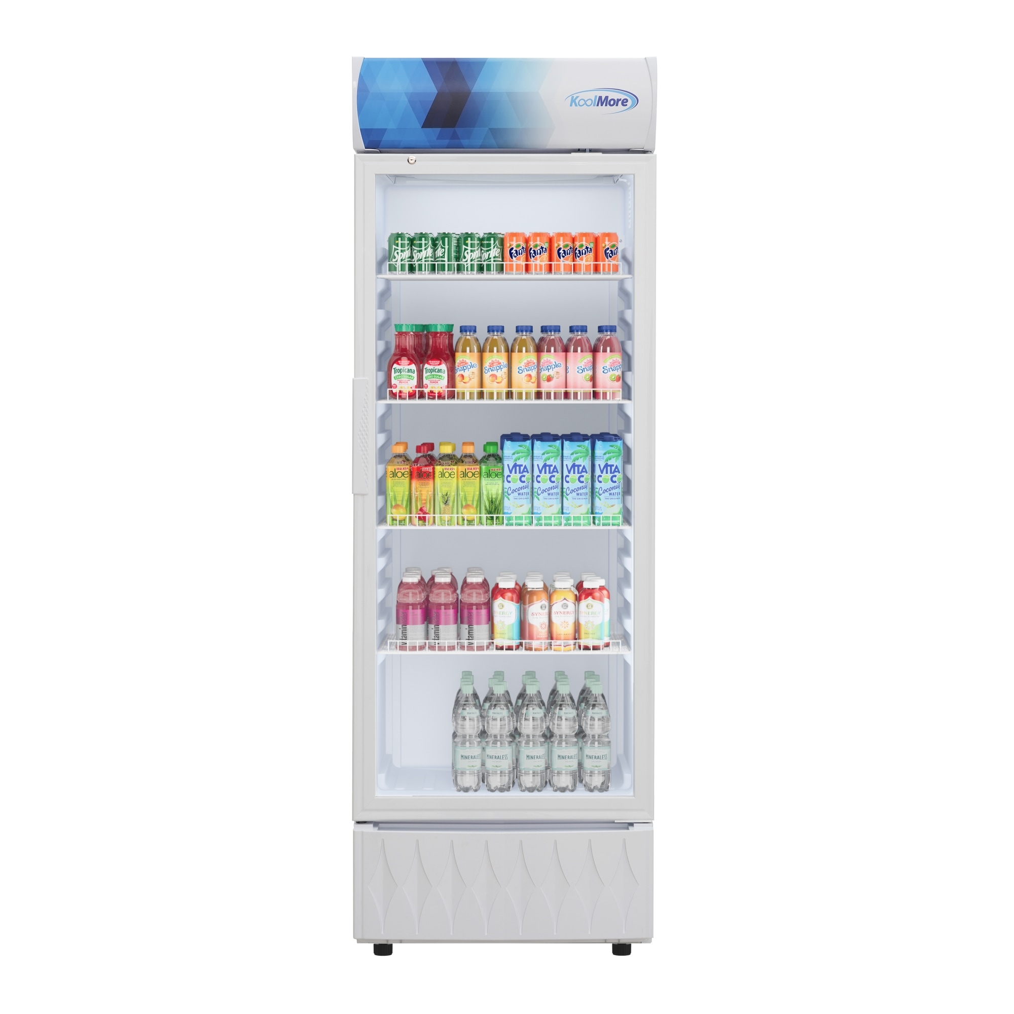 KoolMore LOW-KM-MDR-1GD-12CWH 12-cu ft Commercial Refrigerators 1 Glass -Door Freezerless ( White )