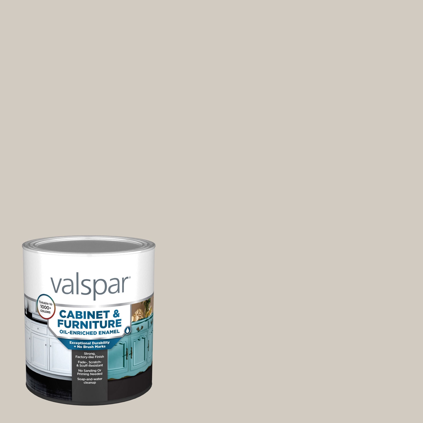 Valspar HGSW3467-740149 Cabinet and Furniture Satin Agreeable Gray HGSW3467 Enamel ( 1-quart )