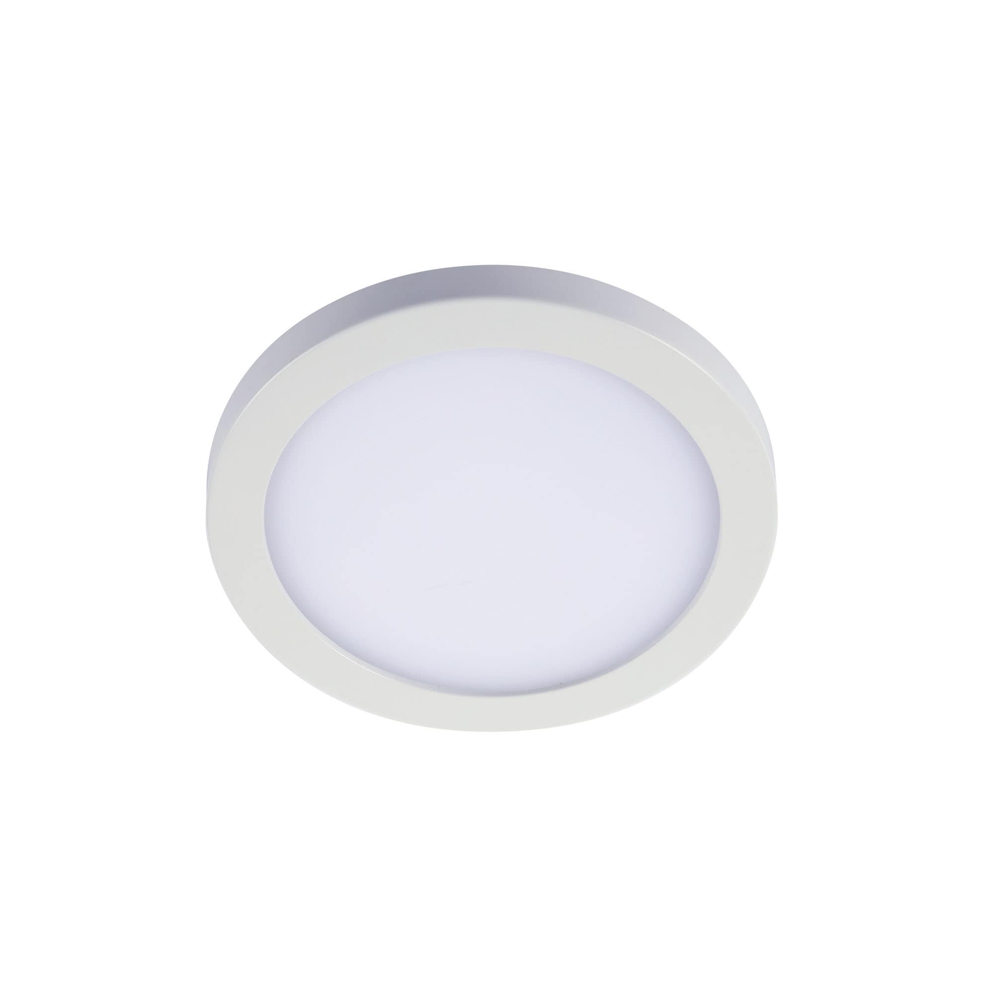 Halo SMD4R07FS5 4-in Matte White Indoor/Outdoor Integrated LED Flush Mount Light ENERGY STAR Certified