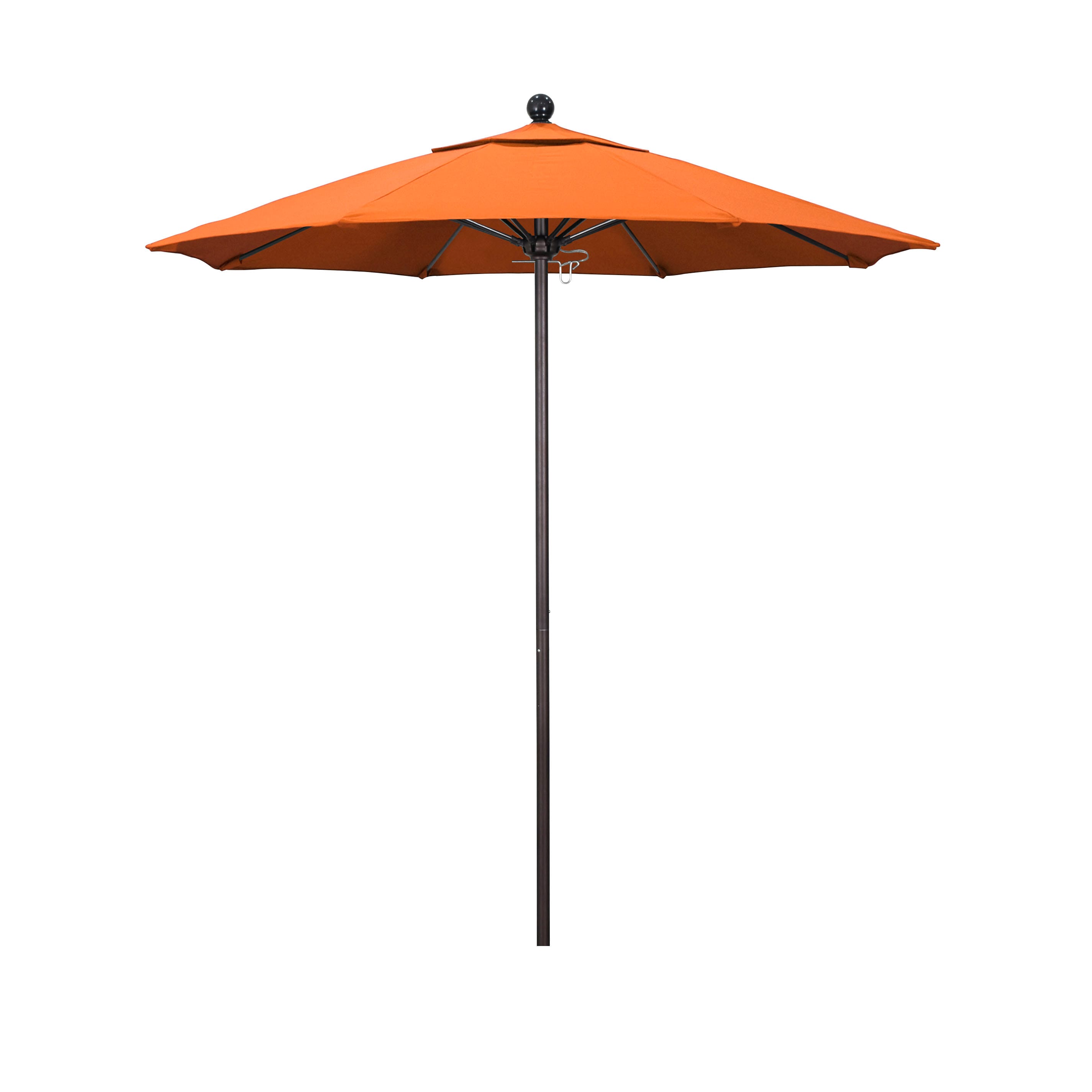 California Umbrella ALTO758117-5406 7.5-ft Aluminum Orange No-tilt Market Patio Umbrella