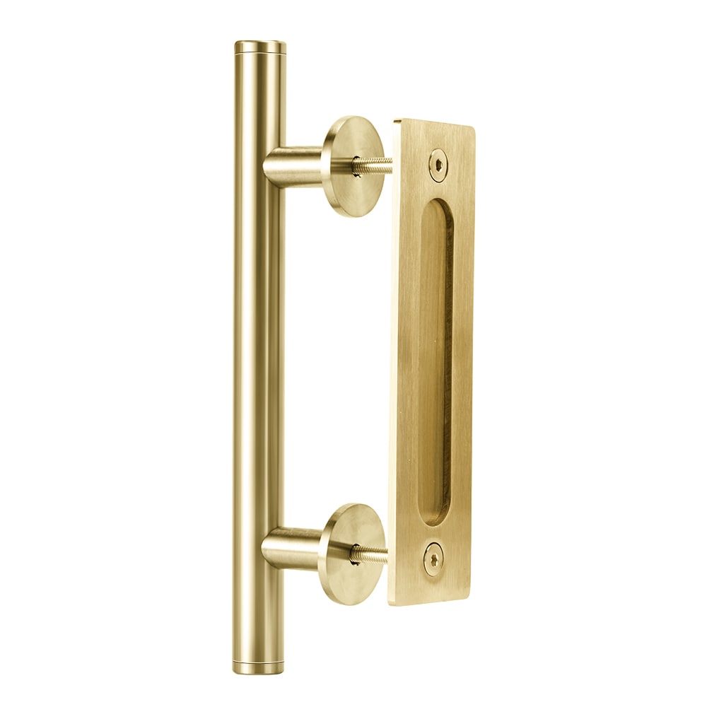 Rockwell Solid Brass Entry Door Handle Set