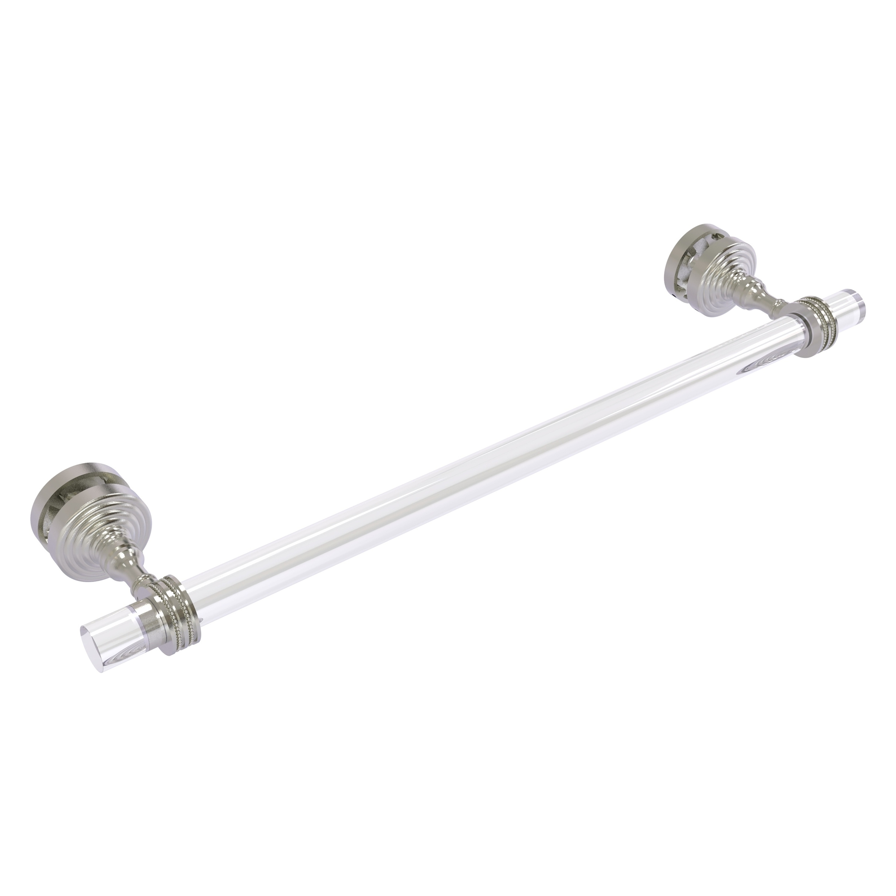 Allied Brass PG-41D-SM-18-SN Pacific Grove 18-in Satin Nickel Glass mount Single Towel Bar