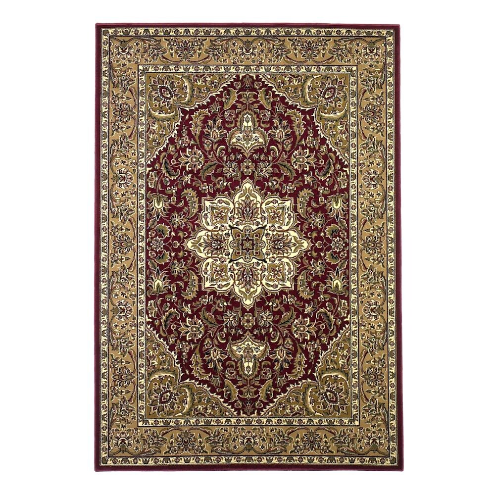 KAS Rugs Lifestyles 8 X 10 Gold Indoor Damask French Country Area Rug at Lowes.com