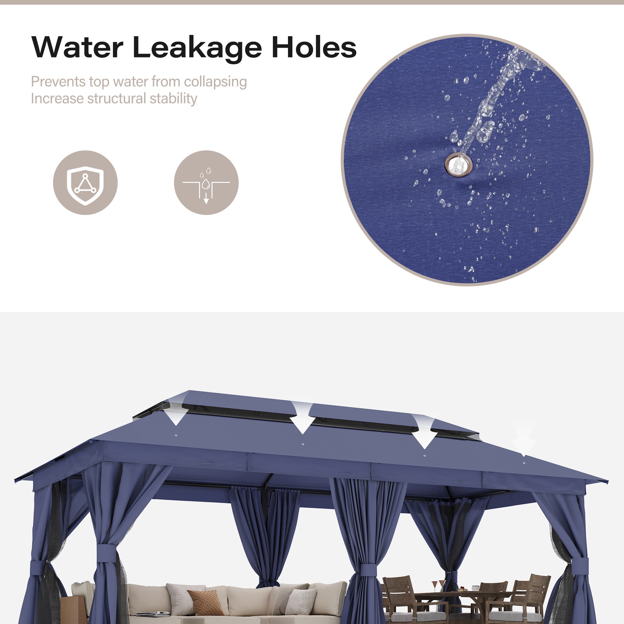 Yardgrace BSSGS05BL3B2 Wood-Resin-Gazebos - View #4