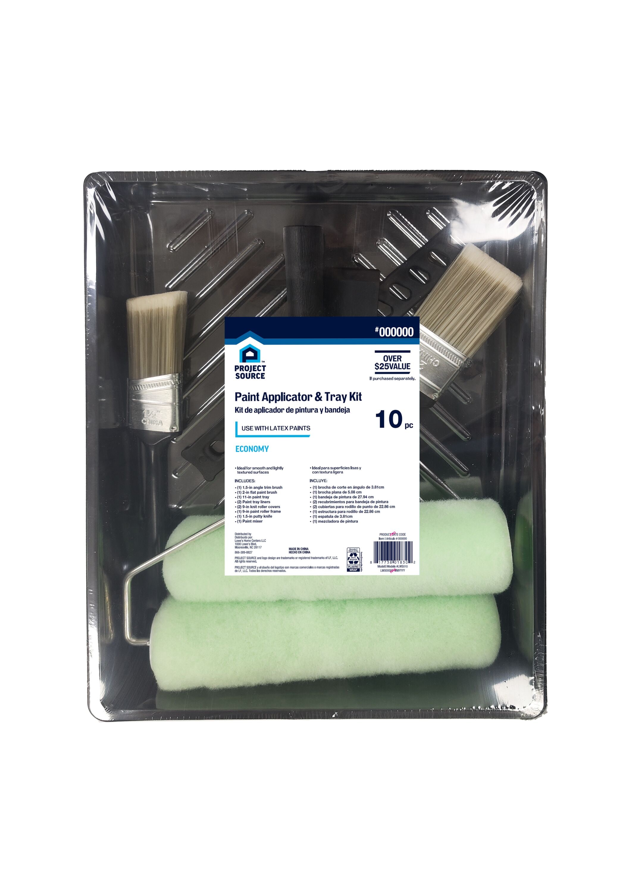 Project Source LWS010 10 -Piece Knit Paint Roller Kit