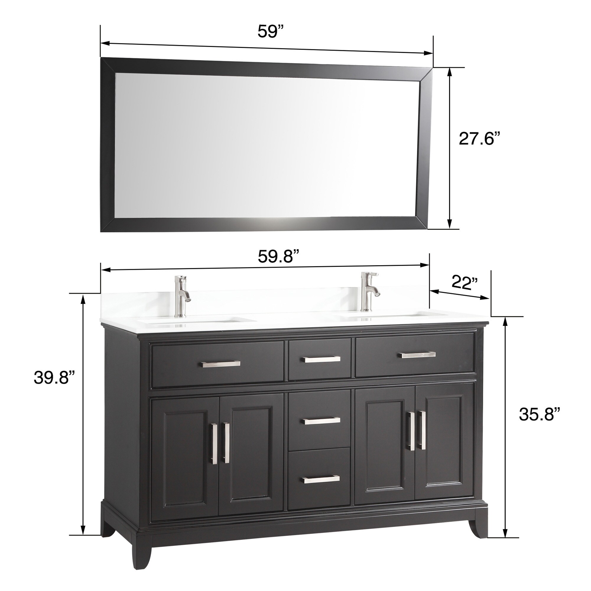 Vanity Art VA1060-DE Bath-Vanity-Combo - View #15