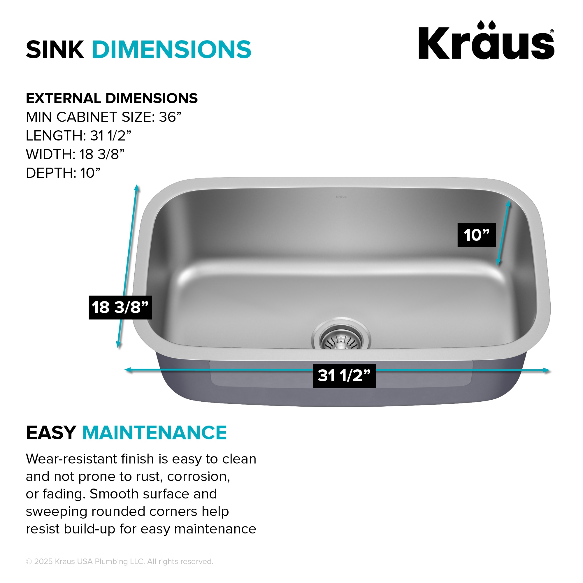 Kraus KBU14 Kitchen-Sinks - View #7